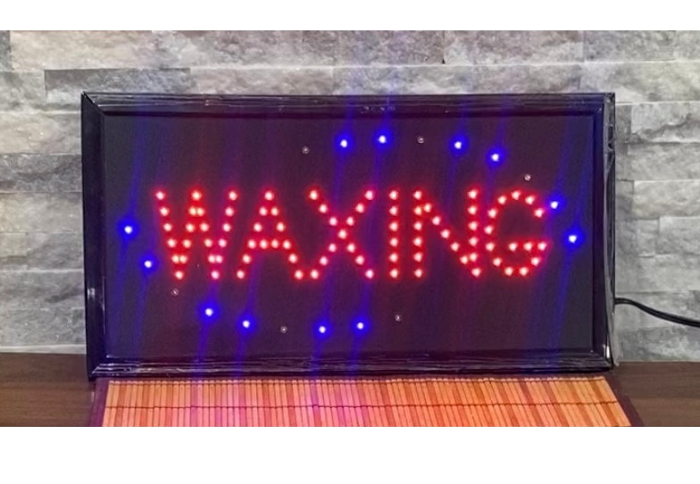 "Wexing" Moving lights Hanging Display for salon.
