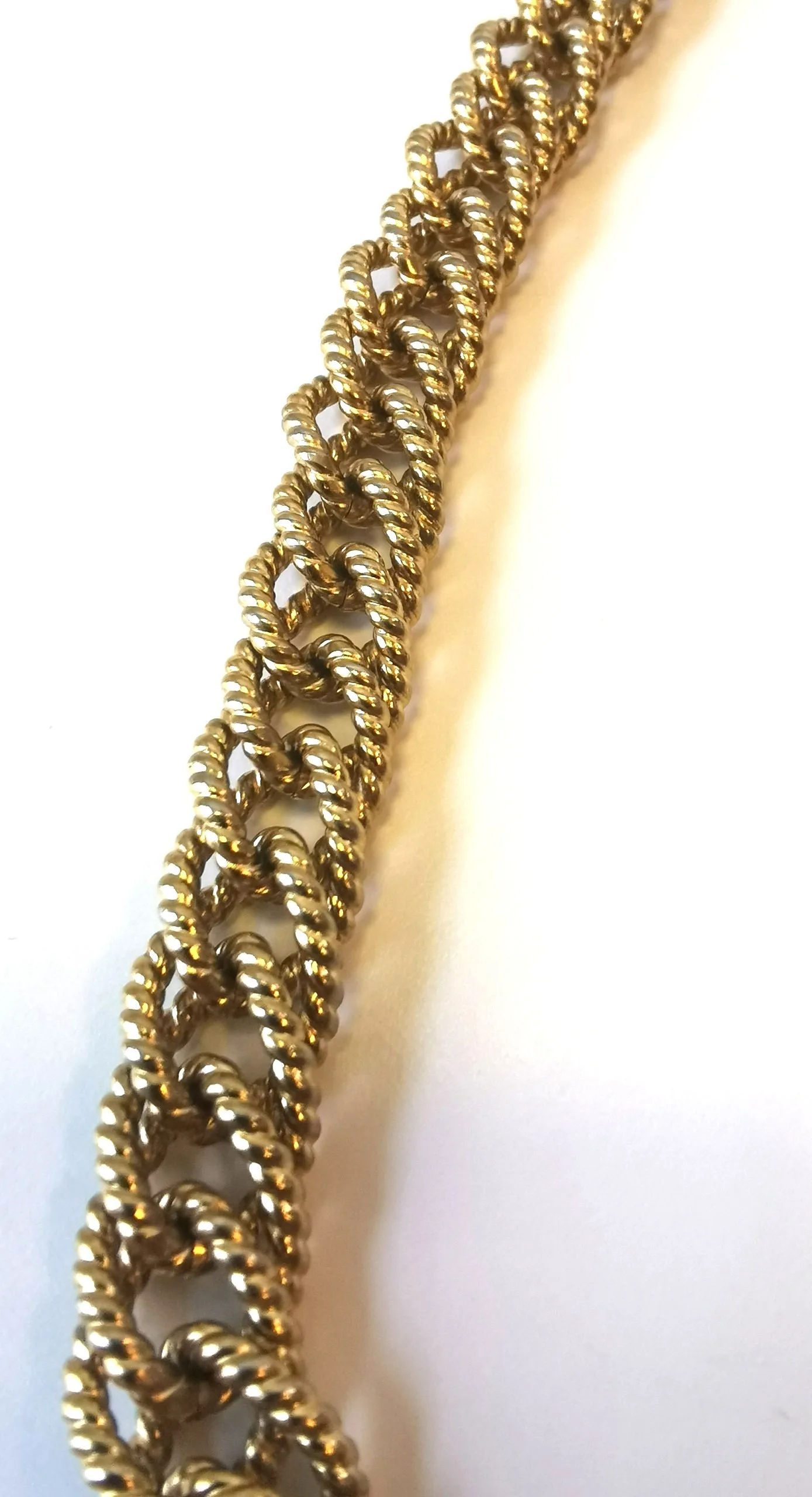 Alfred Sung Braided Gold Tone Necklace Vintage image indicator(4)