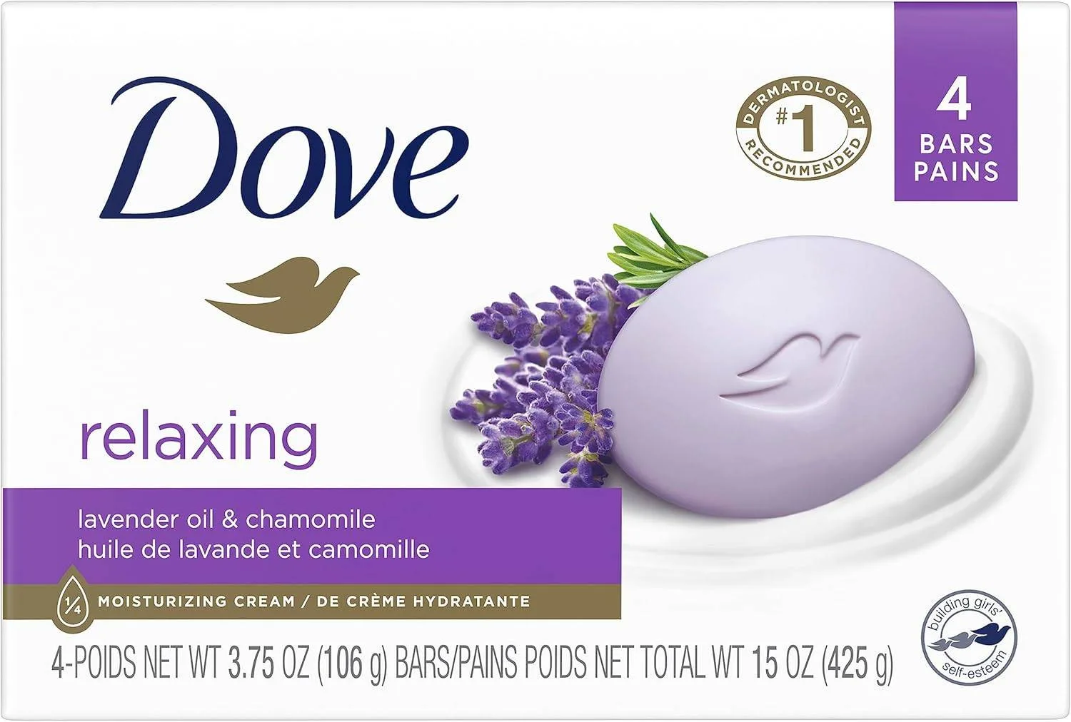 Dove Beauty Bar Soap with Moisturizing Cream, Gentle Skin Cleans thumbnail