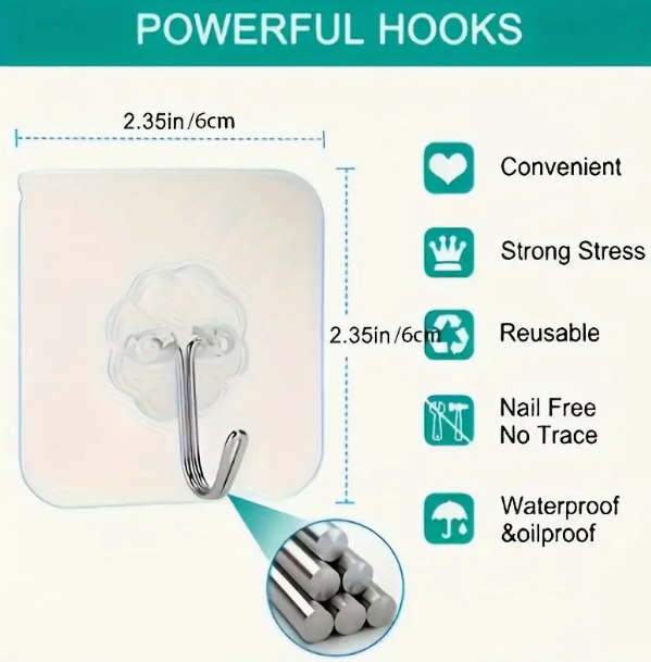 Good Quality 10 Pcs Wall Hooks - Plastic Utility Hooks