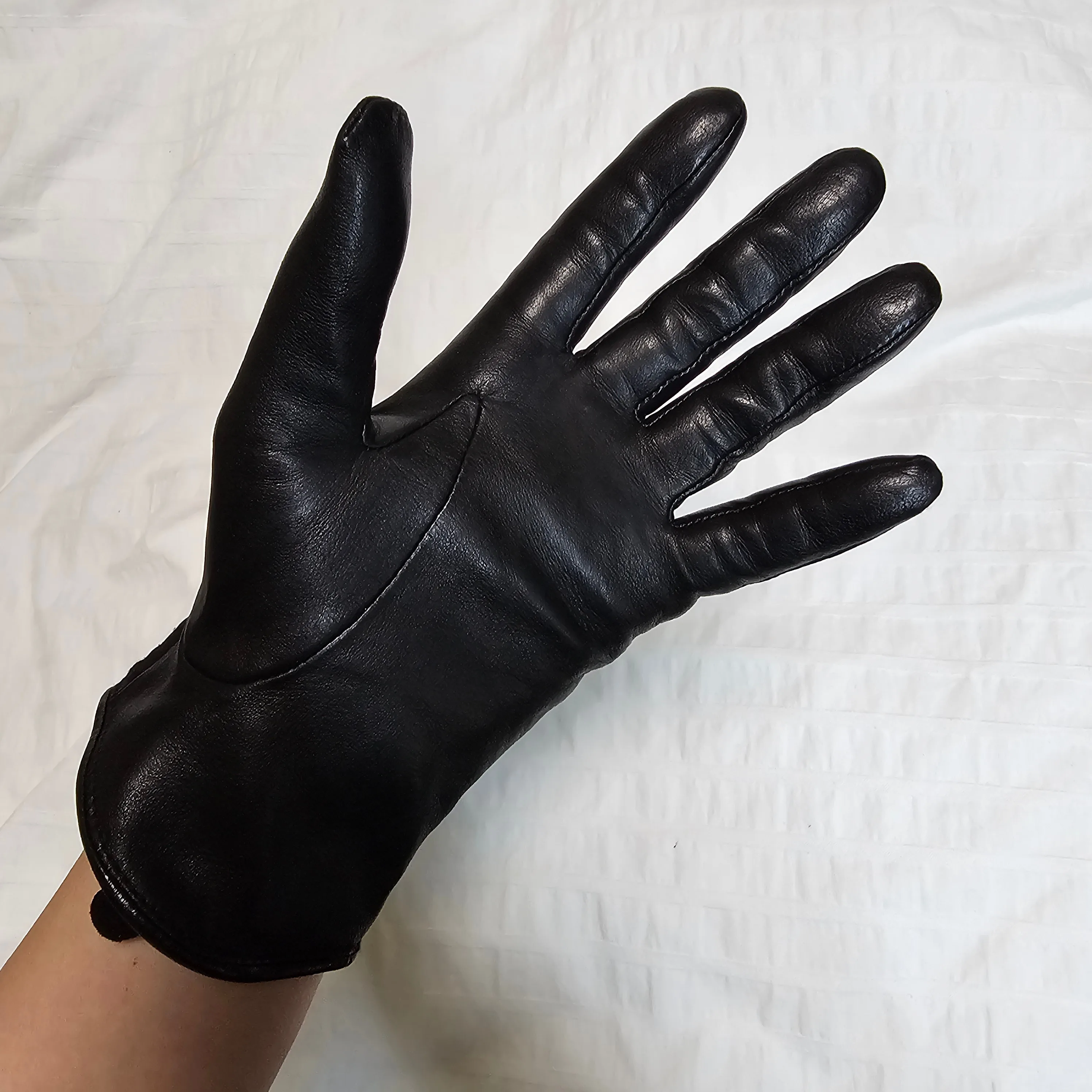 Fownes Brothers Whipstitch Leather Gloves - 2019 - Black - Sz M image indicator(2)