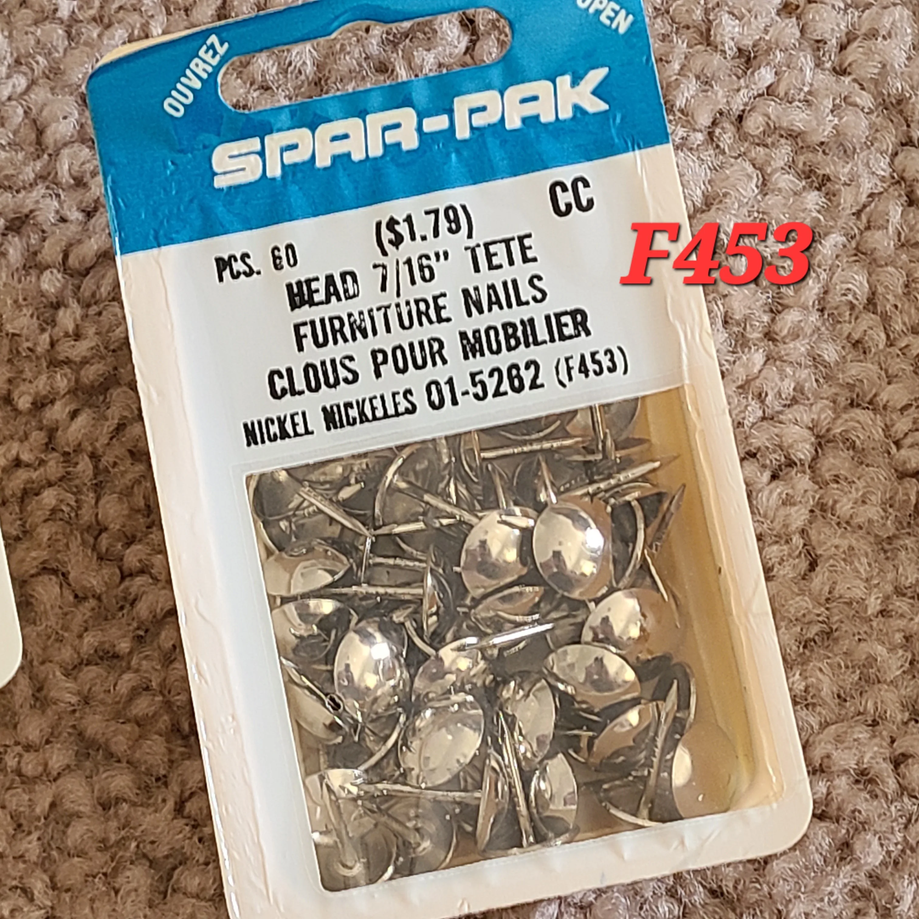 Vintage Spar-Pak Oxford Antique Furniture Nails (10 pkg) image indicator(8)
