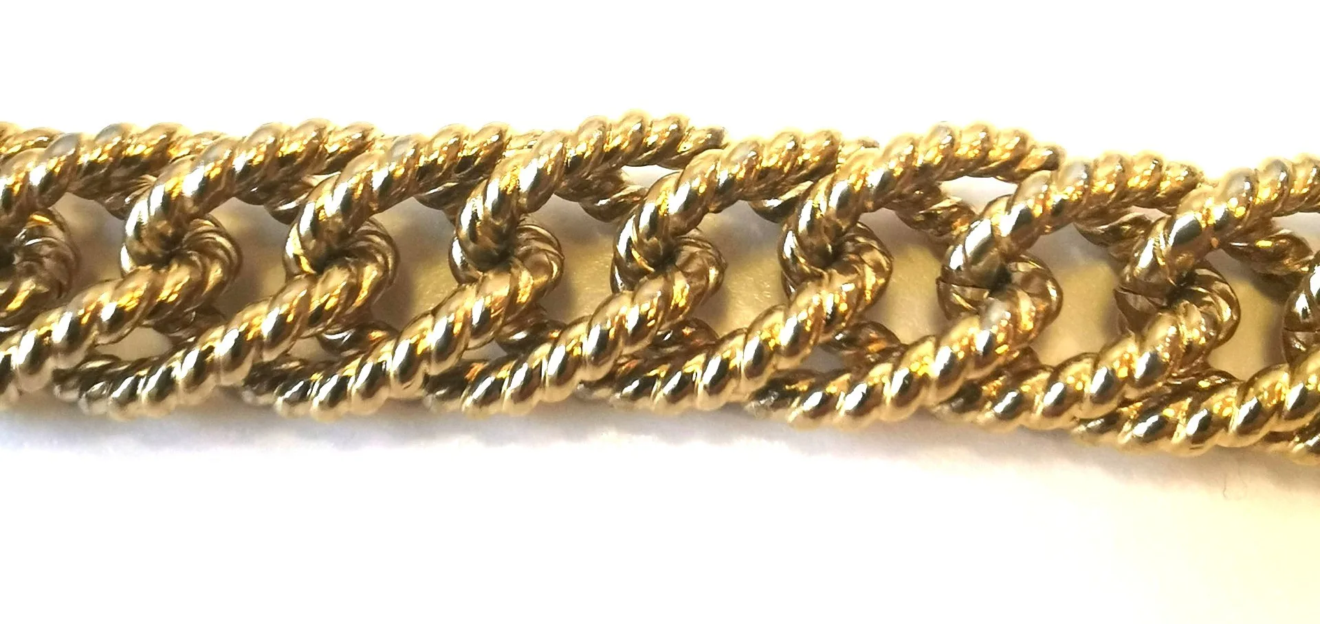 Alfred Sung Braided Gold Tone Necklace Vintage image indicator(3)