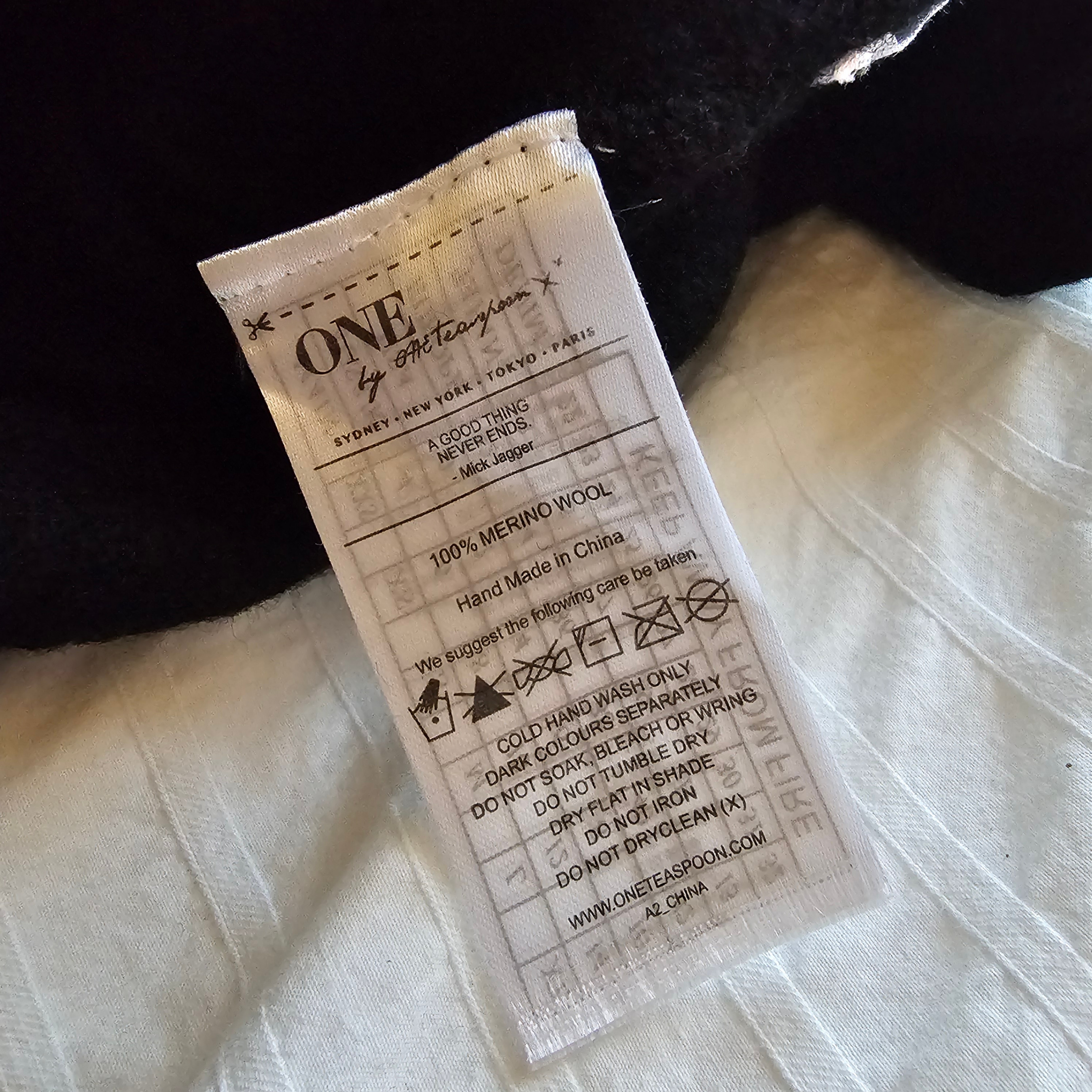 One Teaspoon 100% Merino Wool Knit Funnel Neck Dress/Black/Sz XS - photo 5