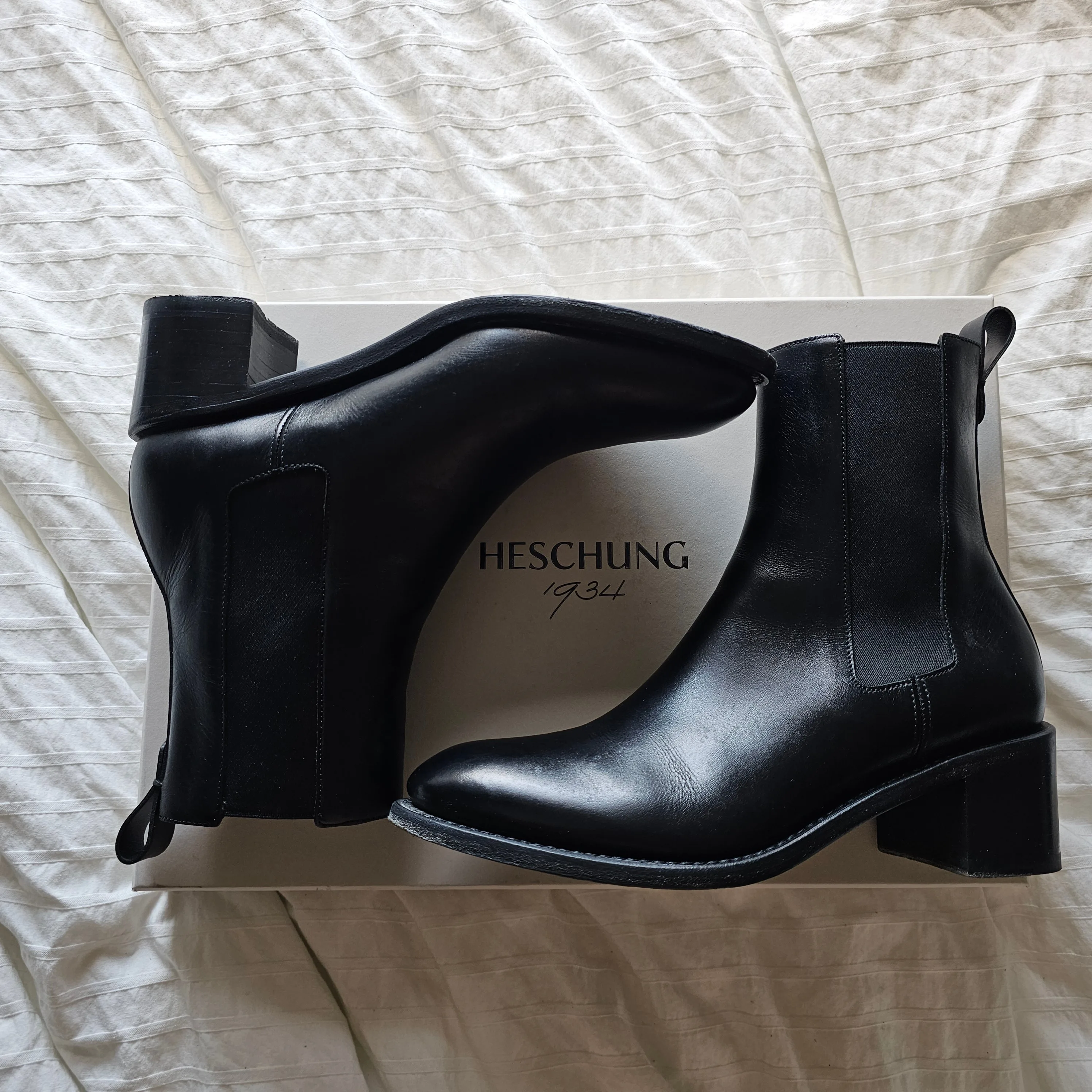 Heschung Maud Leather Chelsea Boots - Black Box - UK4.5/EU37.5 thumbnail