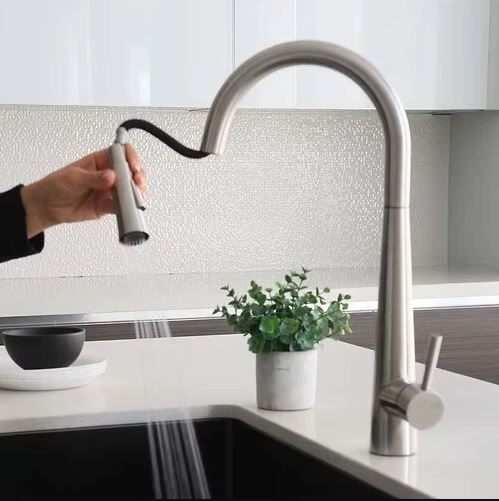 STILYSH Kitchen Sink Faucet Single Handle Brushed Finish K-135S - photo 4
