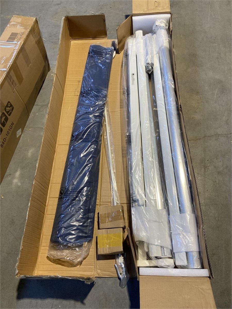 New: Awning, 10' x 8' Manual Retractable, with Alum. Frame, Blue - photo 4