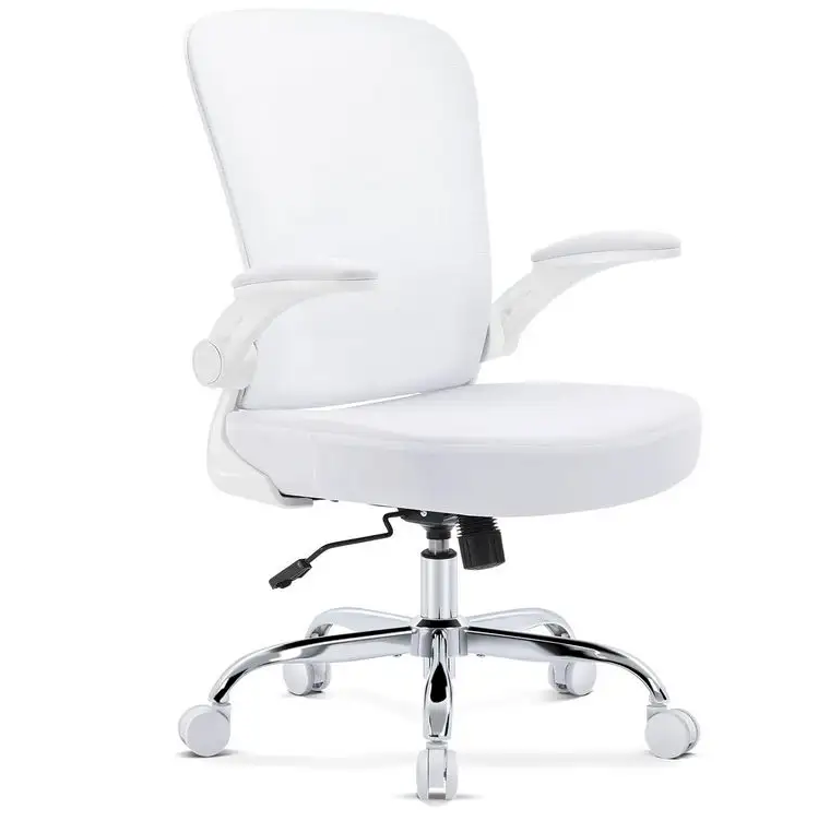 New White Ergonomic Rolling Office Chair