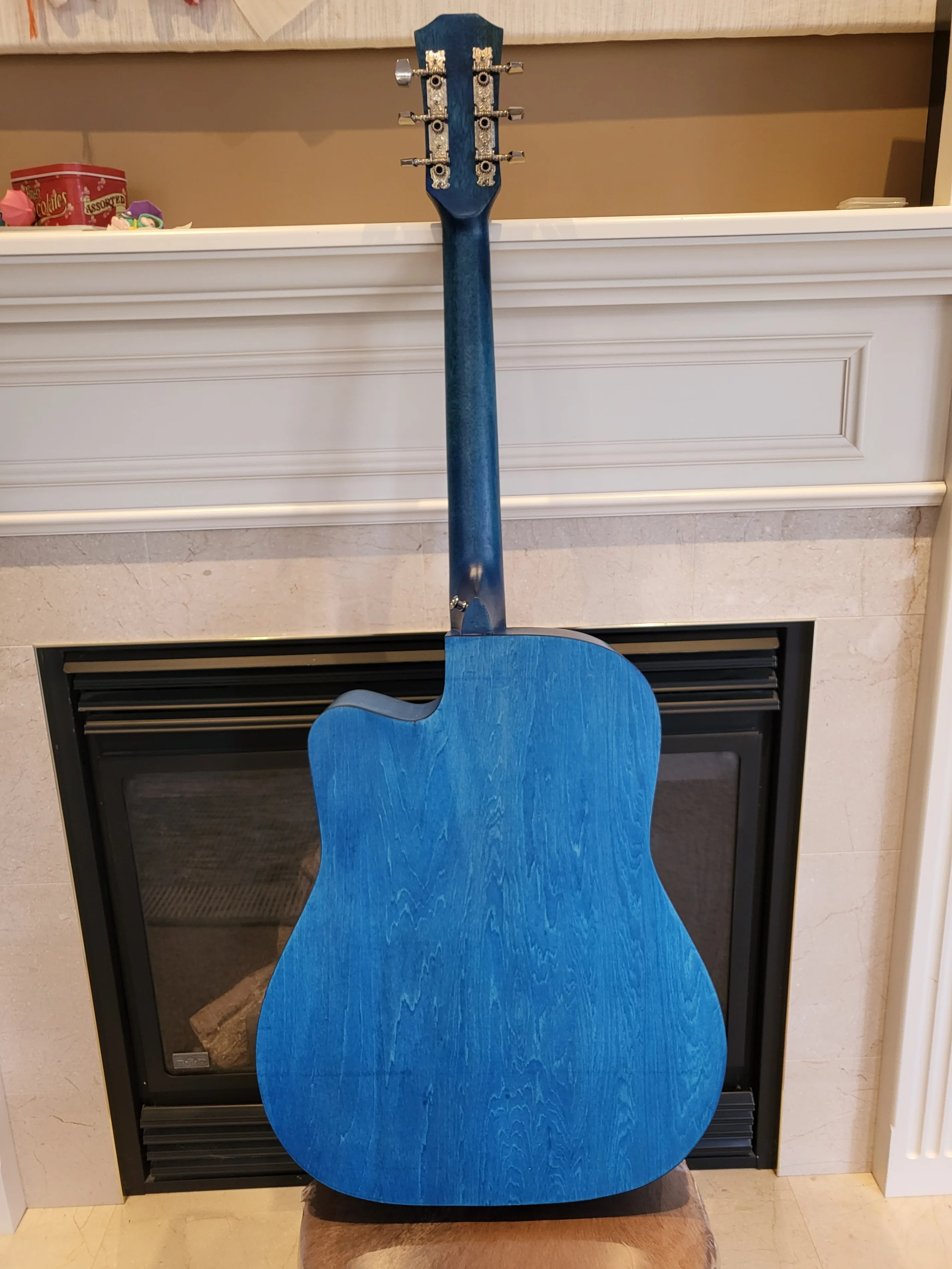 Acoustic Guitar for beginners Blue matte Package image indicator(4)