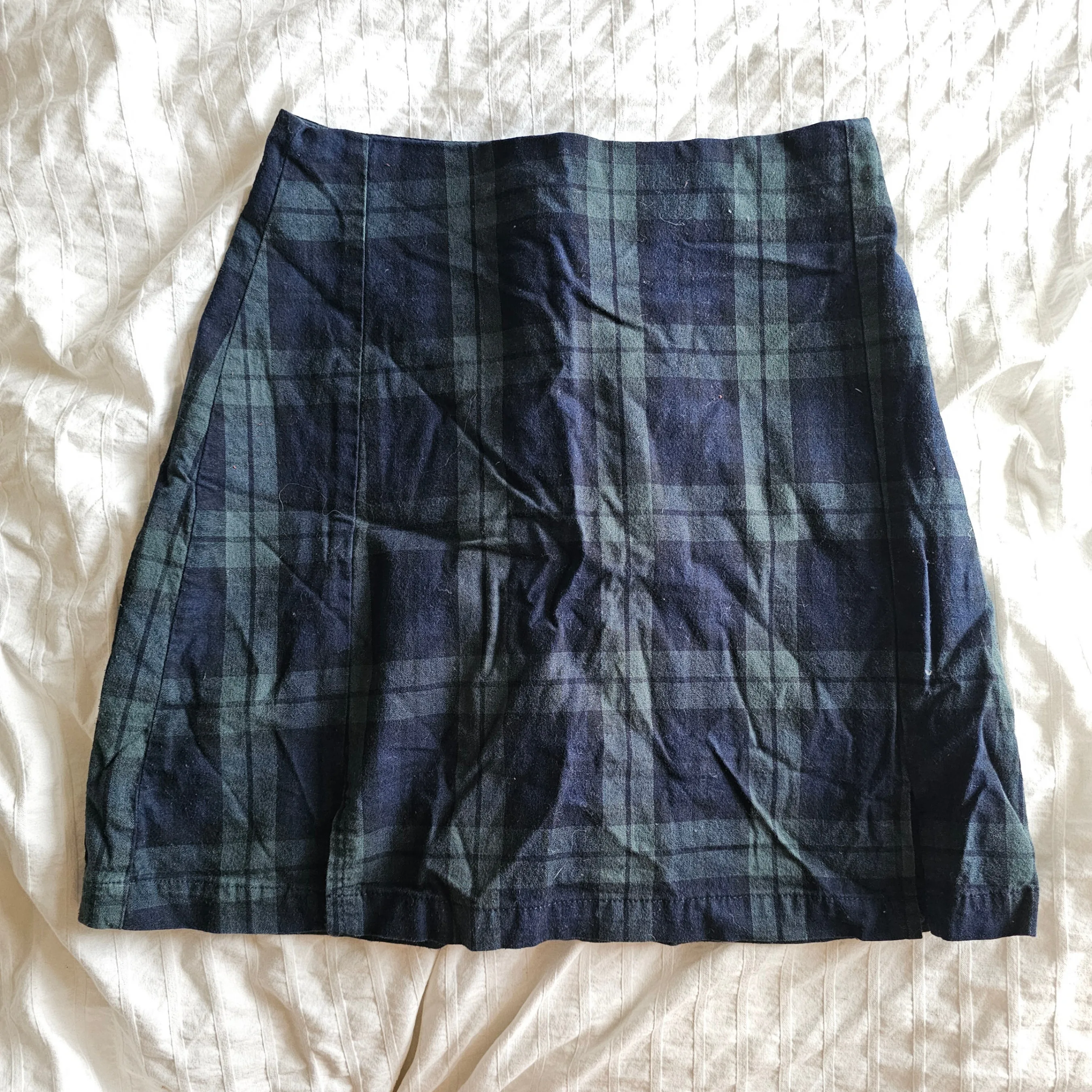 Brandy Melville John Galt Mini Skirt - Green/Blue Check - OS thumbnail