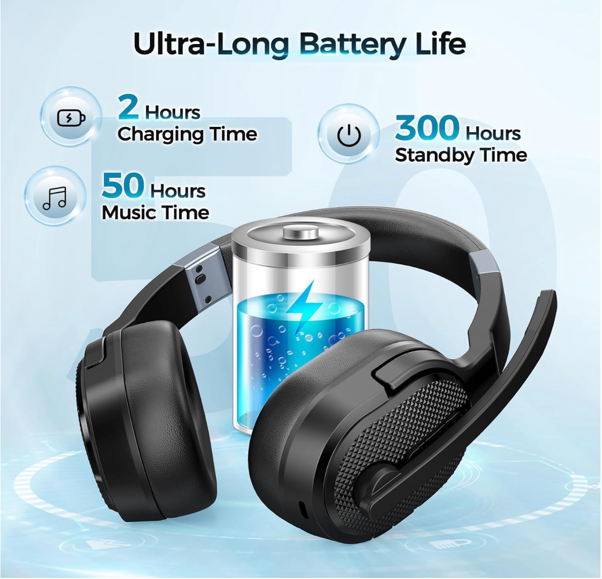 Trucker Bluetooth Headset Wireless Noise Cancelling Mic 50Hrs - photo 3