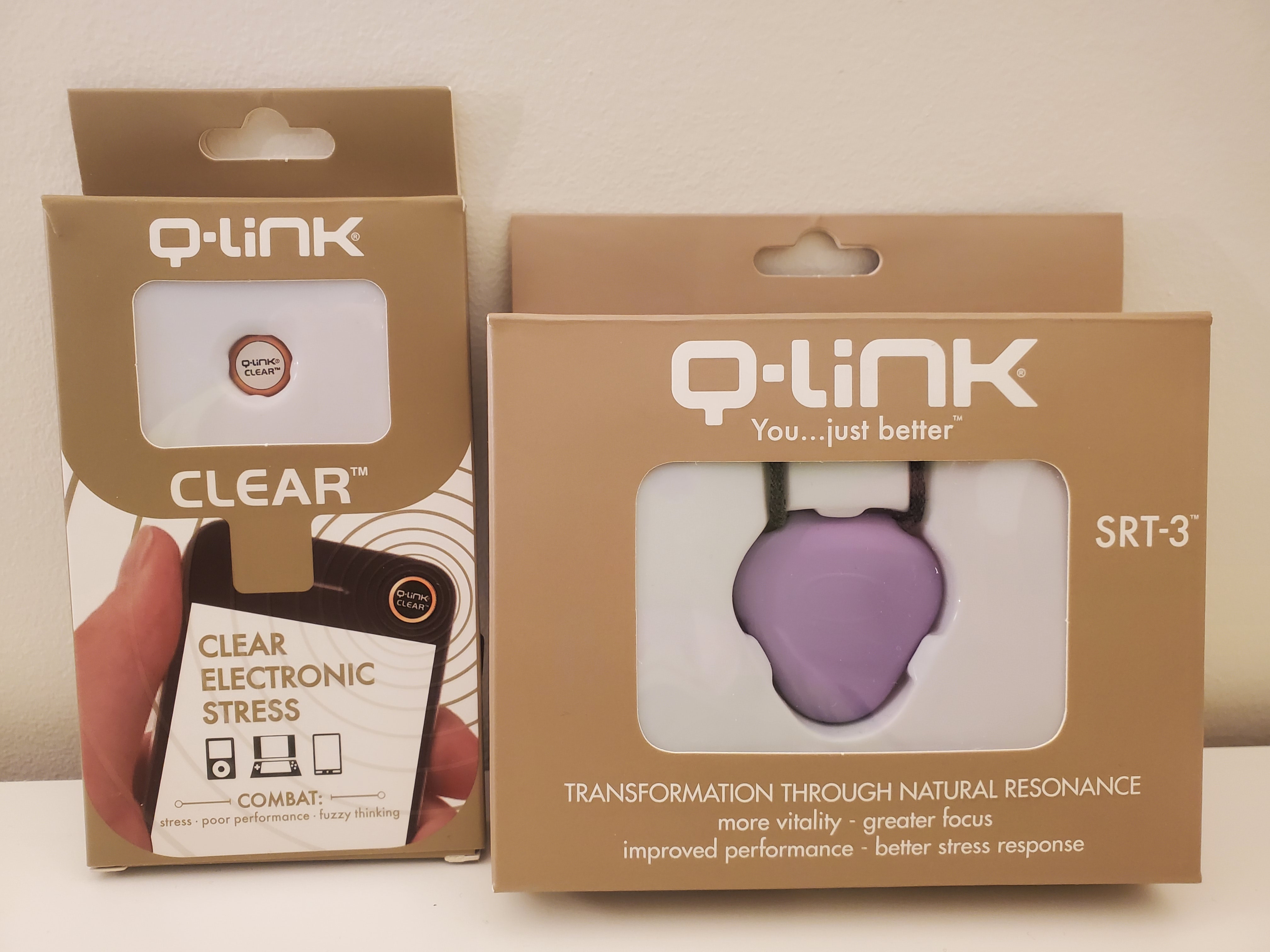 Q-Link Acrylic SRT-3 Pendant (Clarion Violet), White Clear