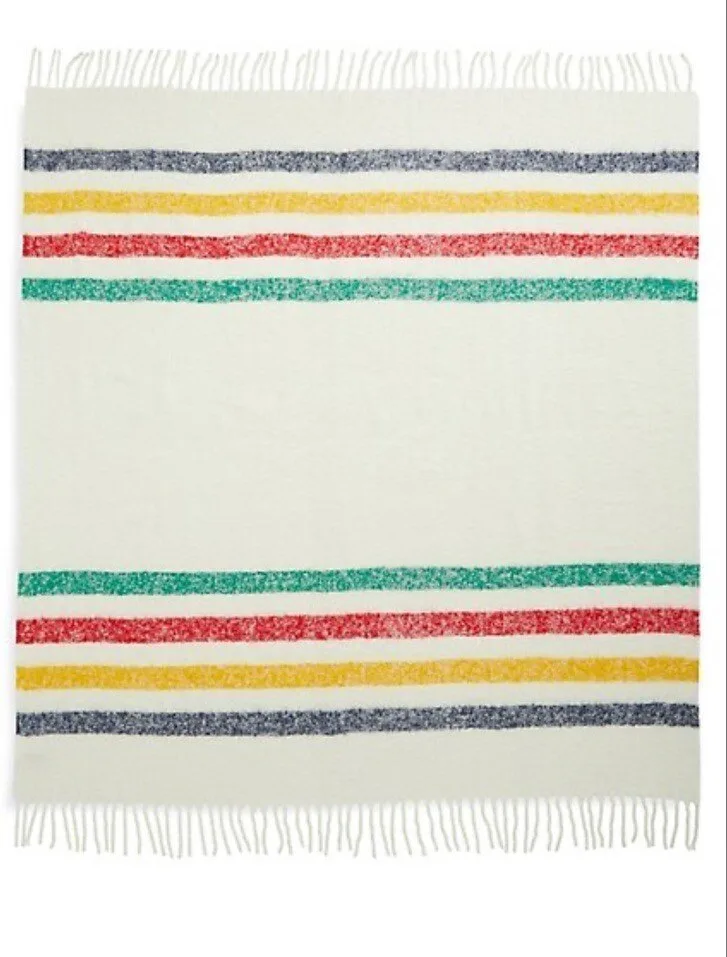 Hudson Bay Company Blanket, Multi-Stripe Fuzzy All Season Throw thumbnail