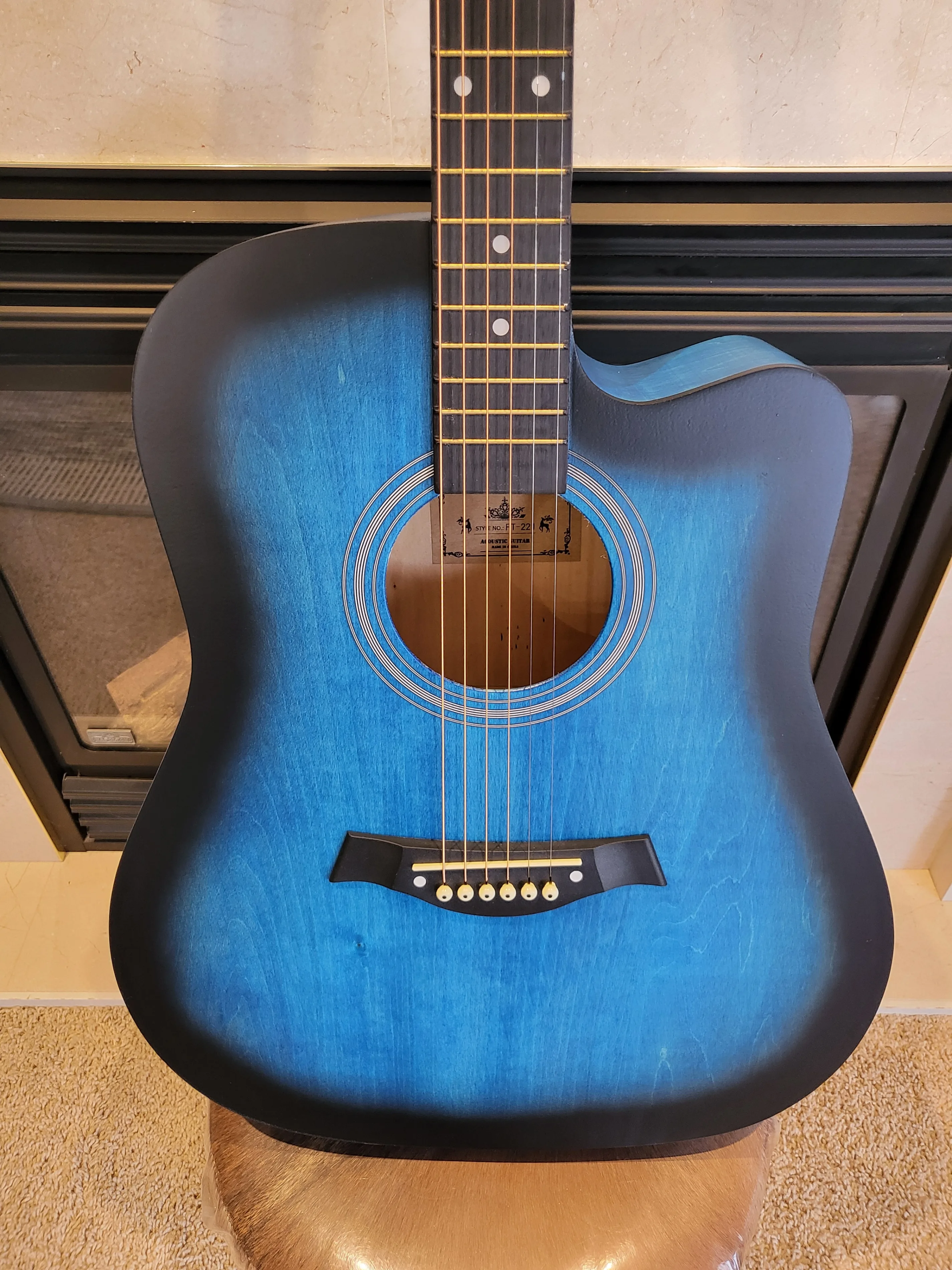 Acoustic Guitar for beginners Blue matte Package image indicator(3)