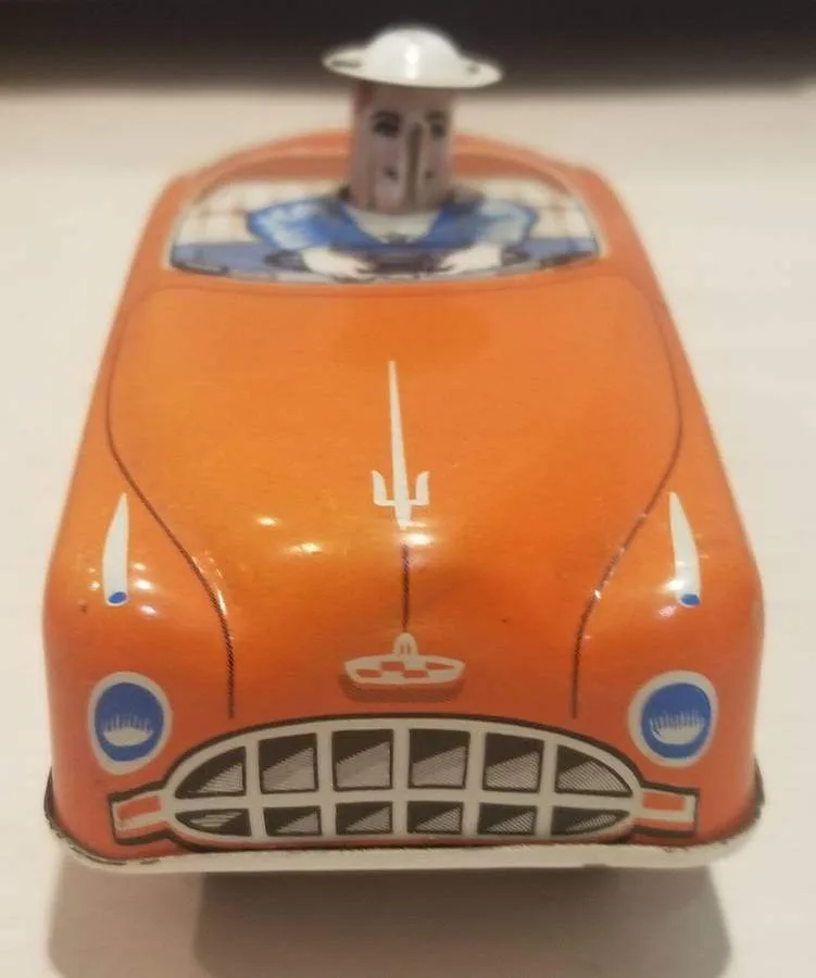 Vintage Japanese Tin Friction Car HS-500 – 4" (1950s/60s) image indicator(2)