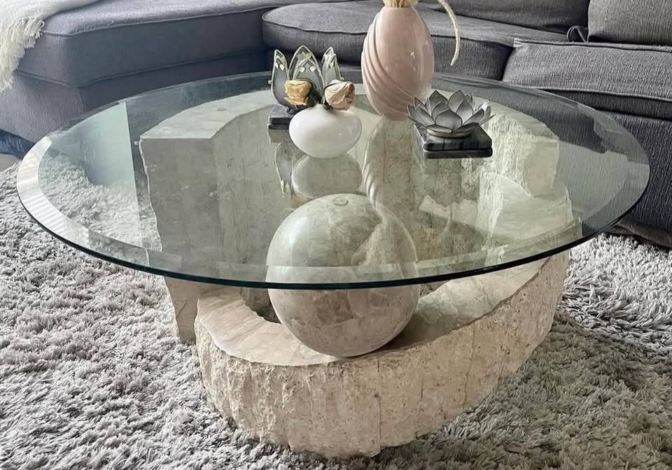 Need to Sell ASAP: Postmodern Tessellated Stone Coffee Table