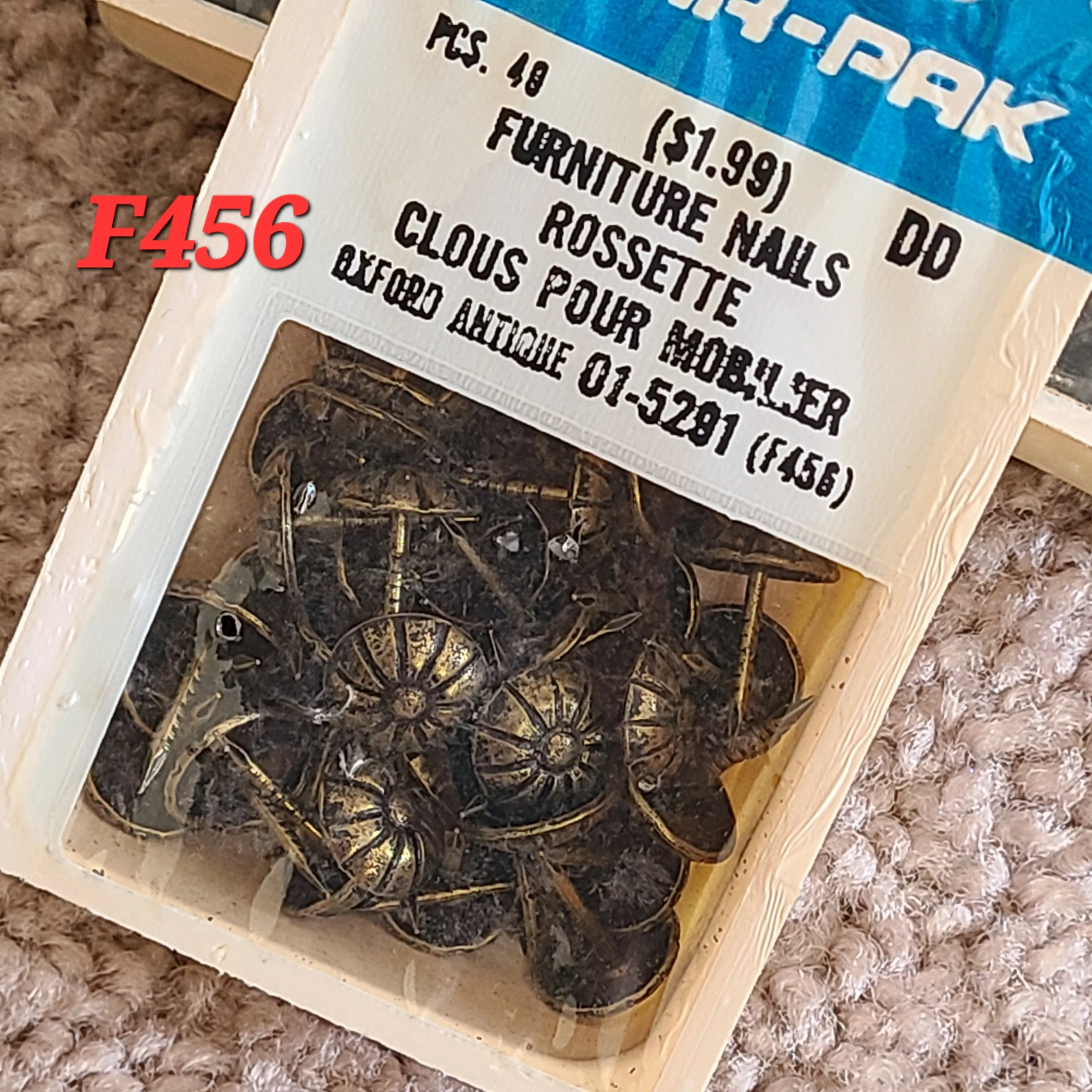 Vintage Spar-Pak Oxford Antique Furniture Nails (10 pkg) image indicator(3)