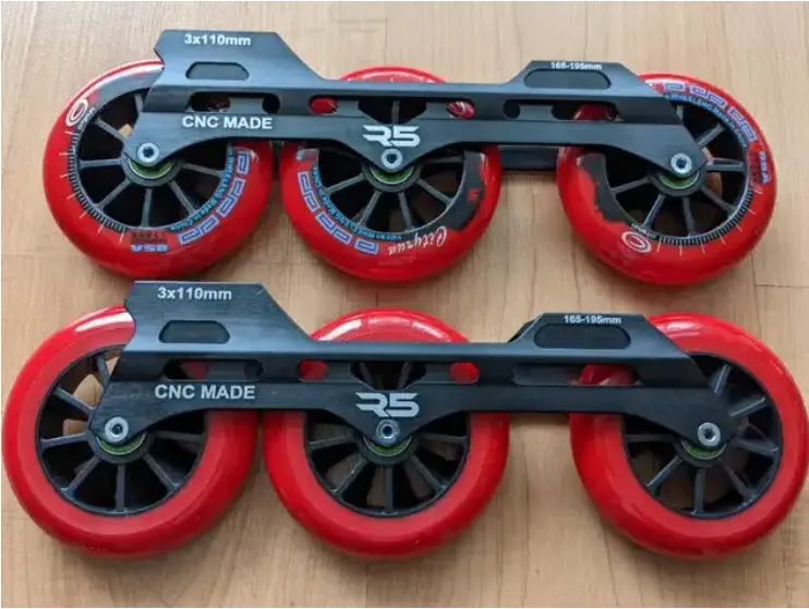 Hockey, rollerblade, inline skate Tri skate frame + 110mm wheels thumbnail