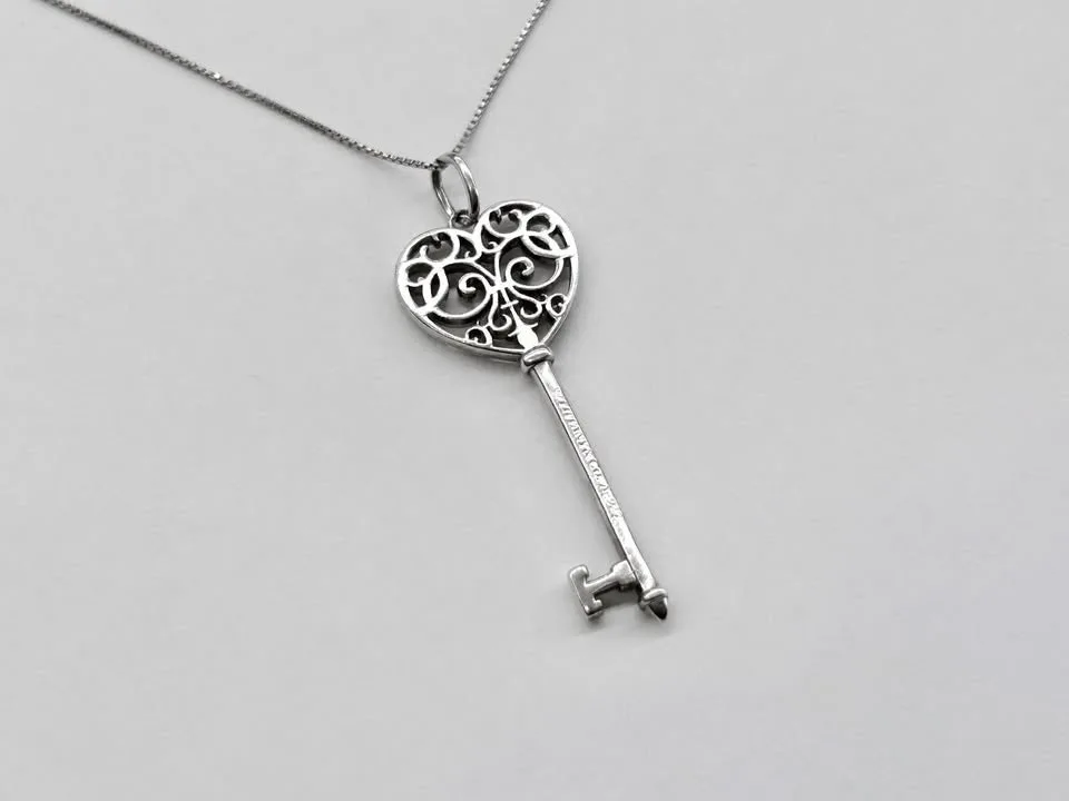 Tiffany & Co. Silver Key Pendant Necklace thumbnail