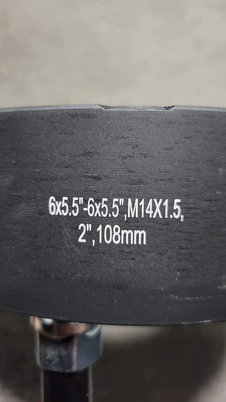 BRAND NEW: 2" Wheel Spacer Adapters, 6x5.5" - 6x5.5" M14x1.5,Blk - photo 3