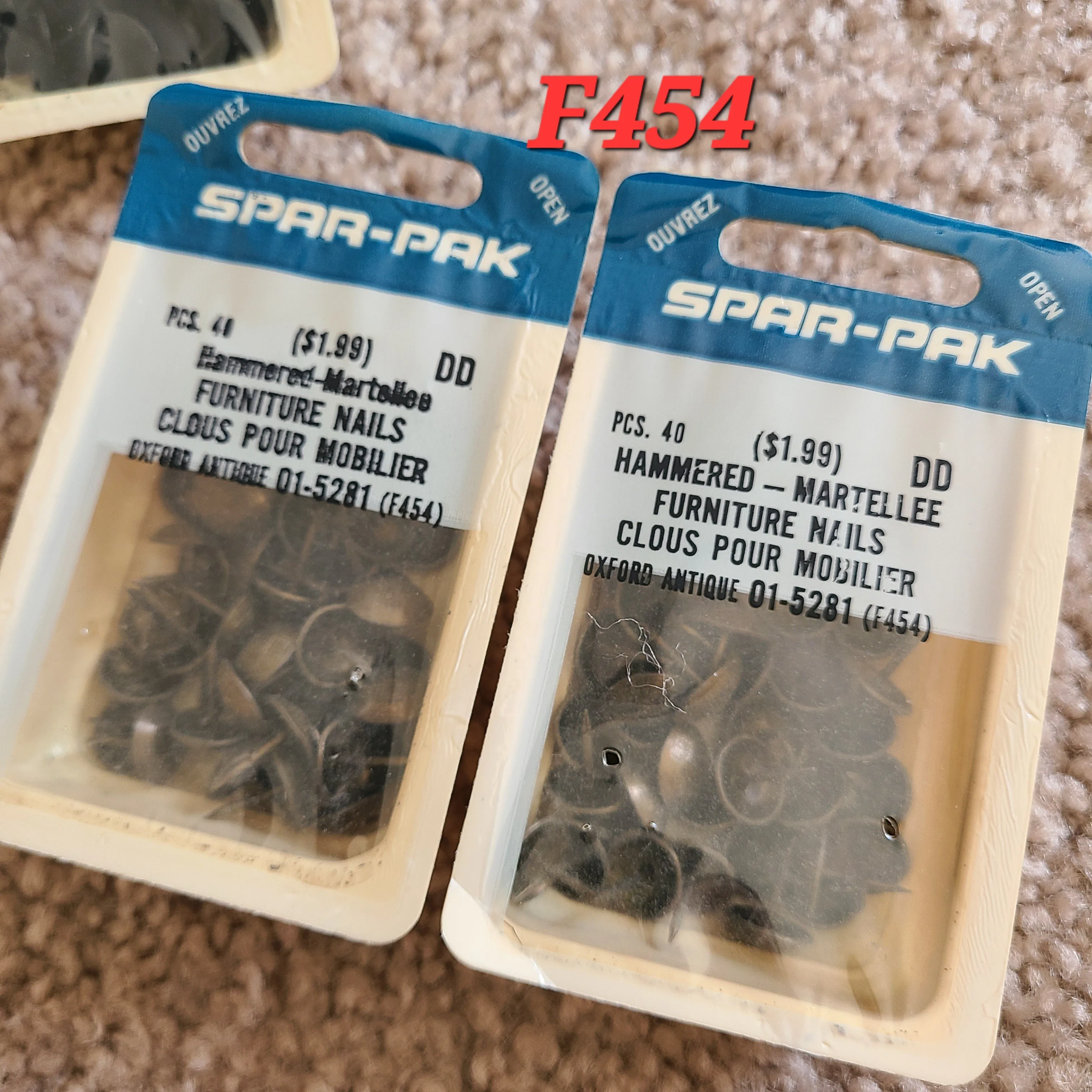 Vintage Spar-Pak Oxford Antique Furniture Nails (10 pkg) image indicator(6)