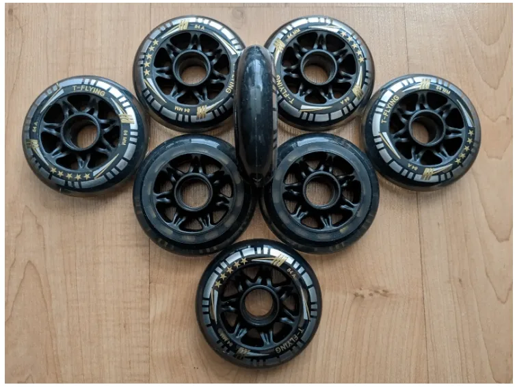 inline skating, rollerblade, wheels 84 mm 82a thumbnail
