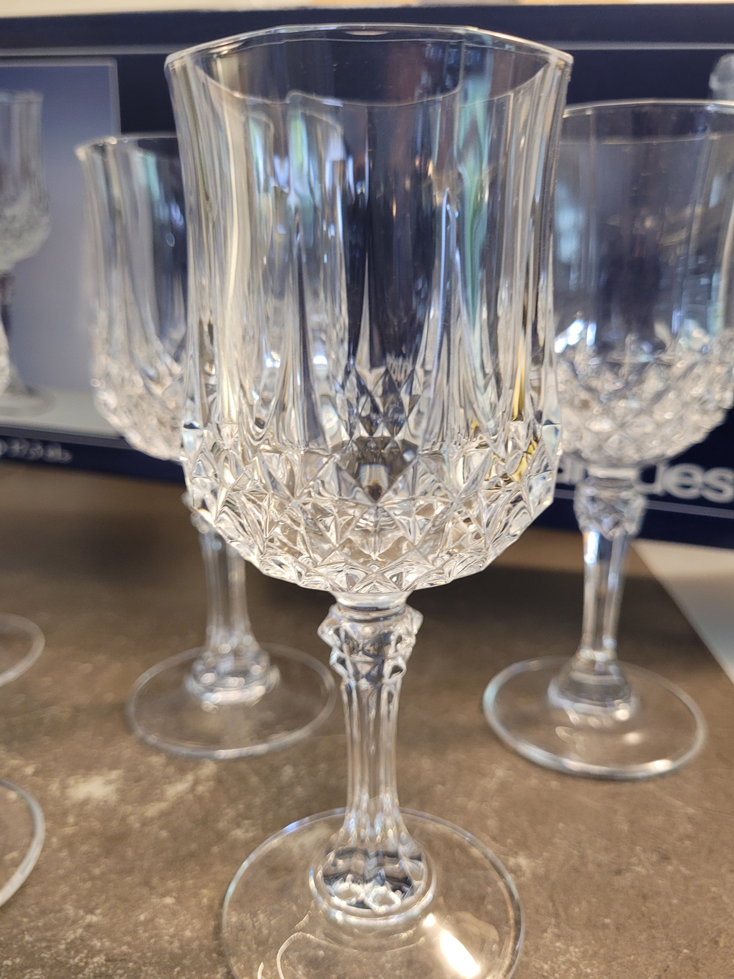 Vintage Set of Cristal D'Arques Longchamp Crystal Wine Glasses - photo 2