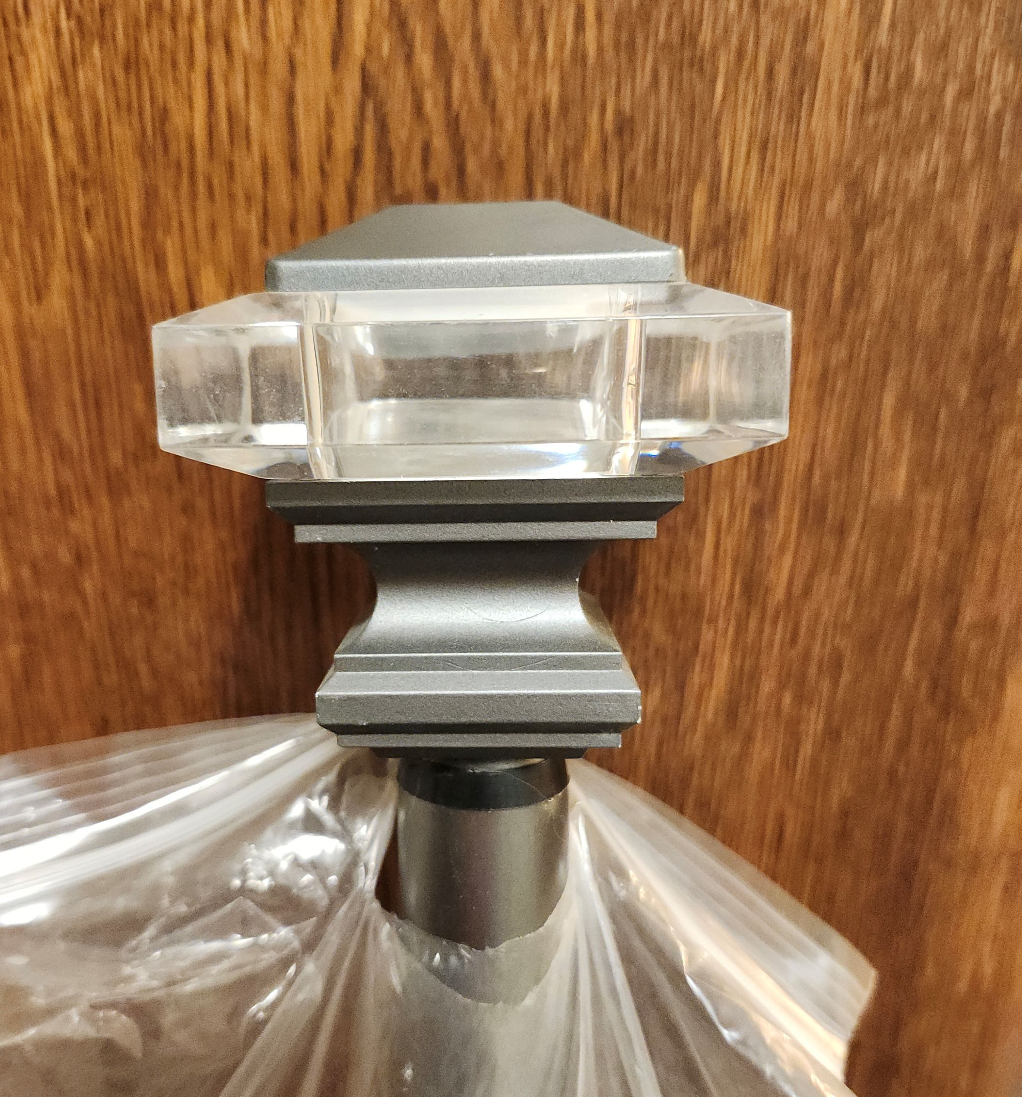 🥕 Curtain Rod With Grey and Clear Acrylic Finial - photo 3