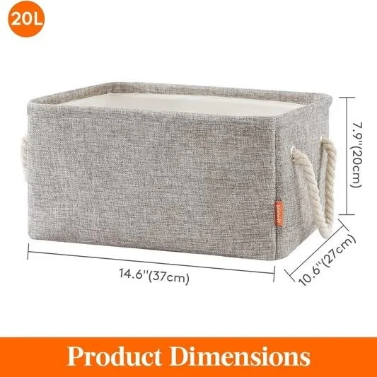 Home Organizers with Handles for Shelves, Set of 3, Grey image indicator(3)