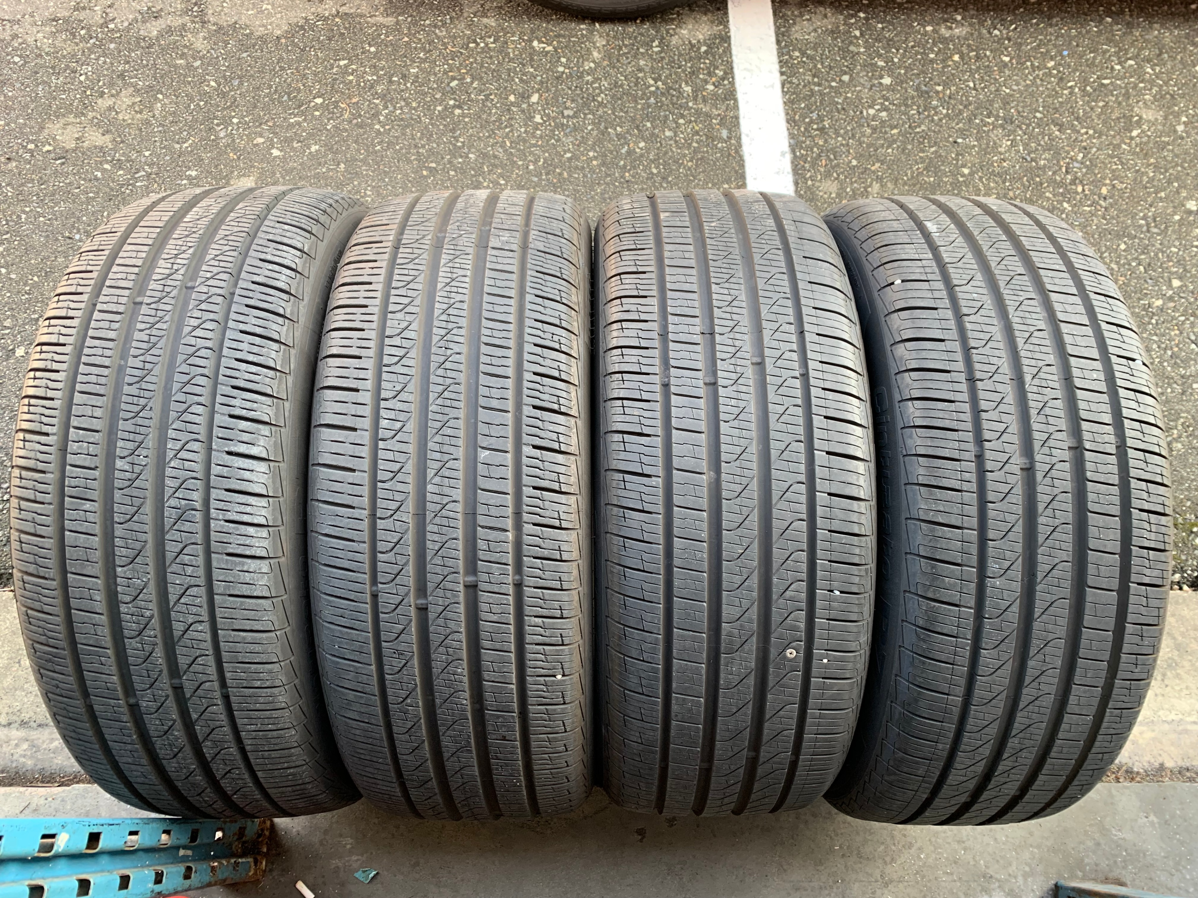 Set of 245/45/20 99V M+S Pirelli P7 Cinturato A/S Plus 80% tread