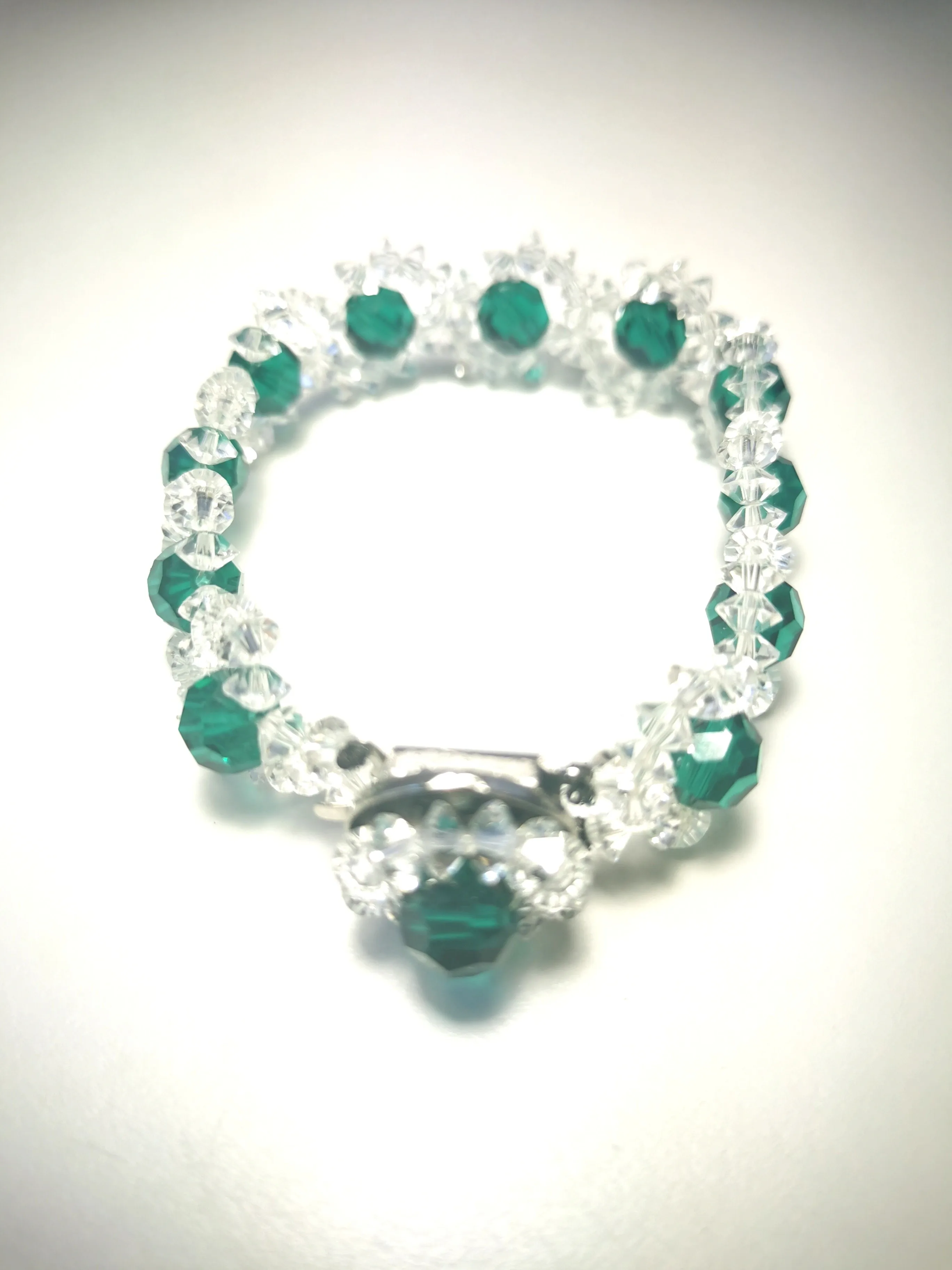 Set Elegant Green Crystal – Necklace, Bracelet & Earring Vintage image indicator(3)