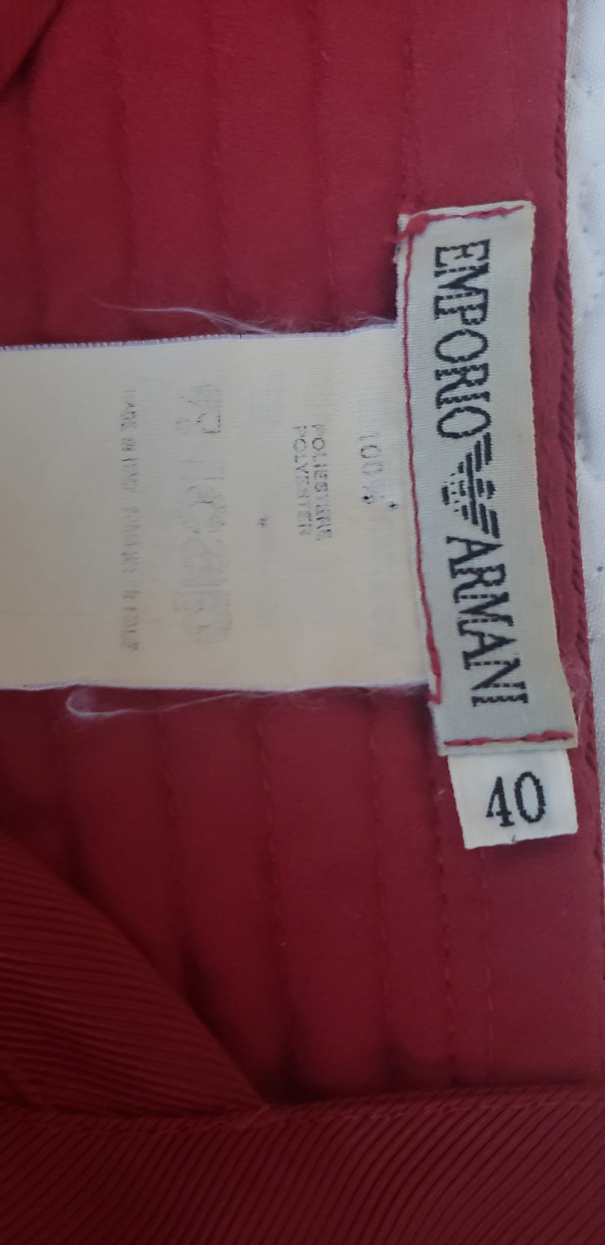 Emporio Armani Vintage Cranberry Dress Size 40 image indicator(3)