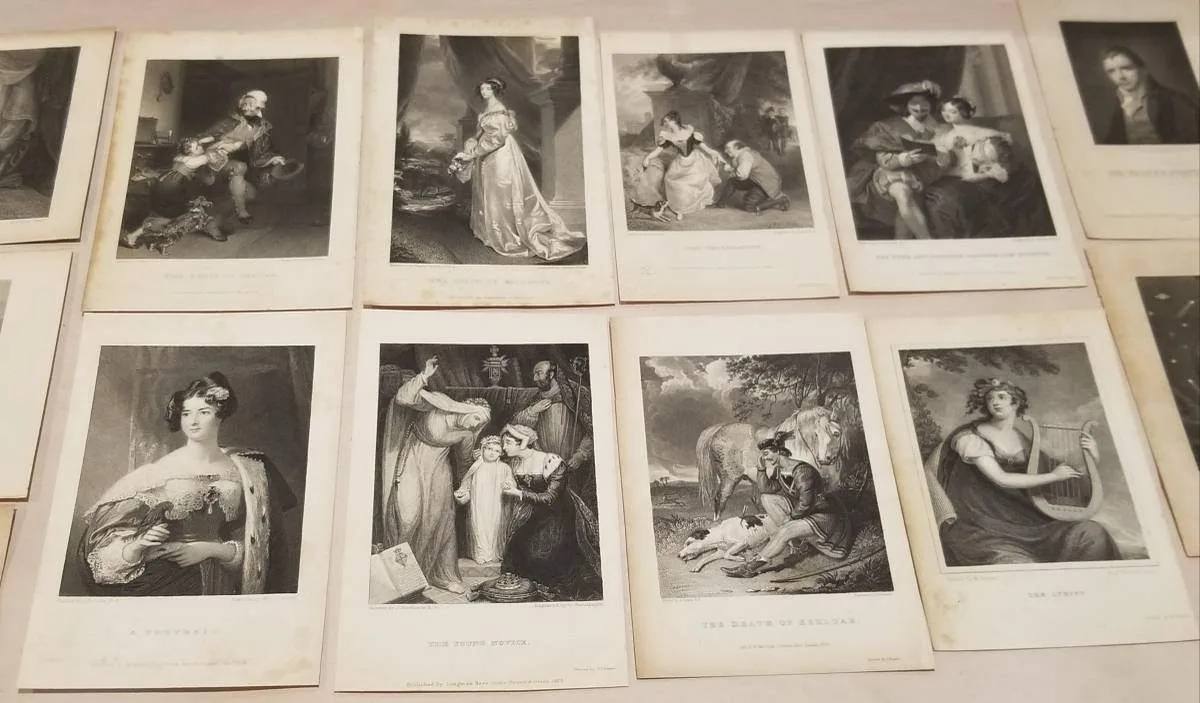 Premium Lot – 18 Antique 1800s Steel Engravings & Etchings image indicator(7)