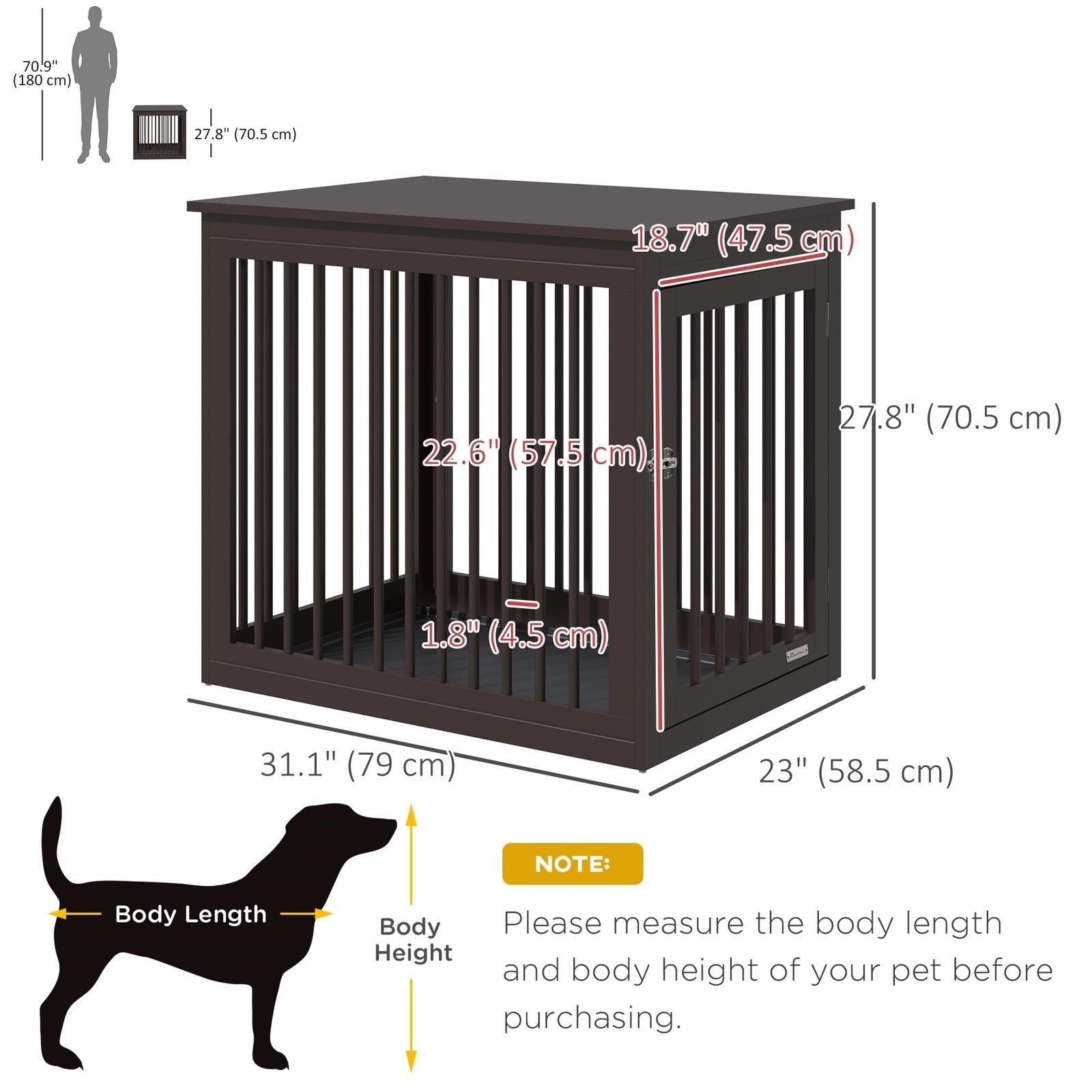 New Pawhut Wooden Dog Crate Furniture - photo 2