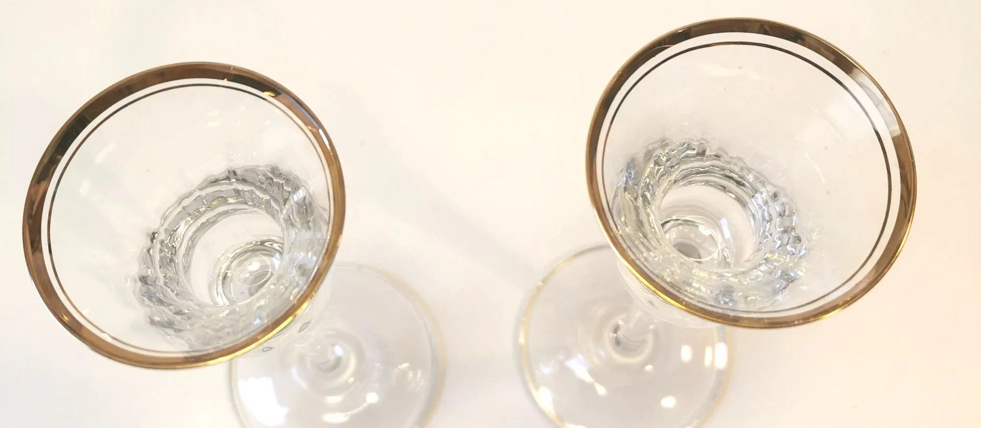 Mikasa Trousseau Gold Trim 7.75” Candlestick Candle Holders image indicator(4)