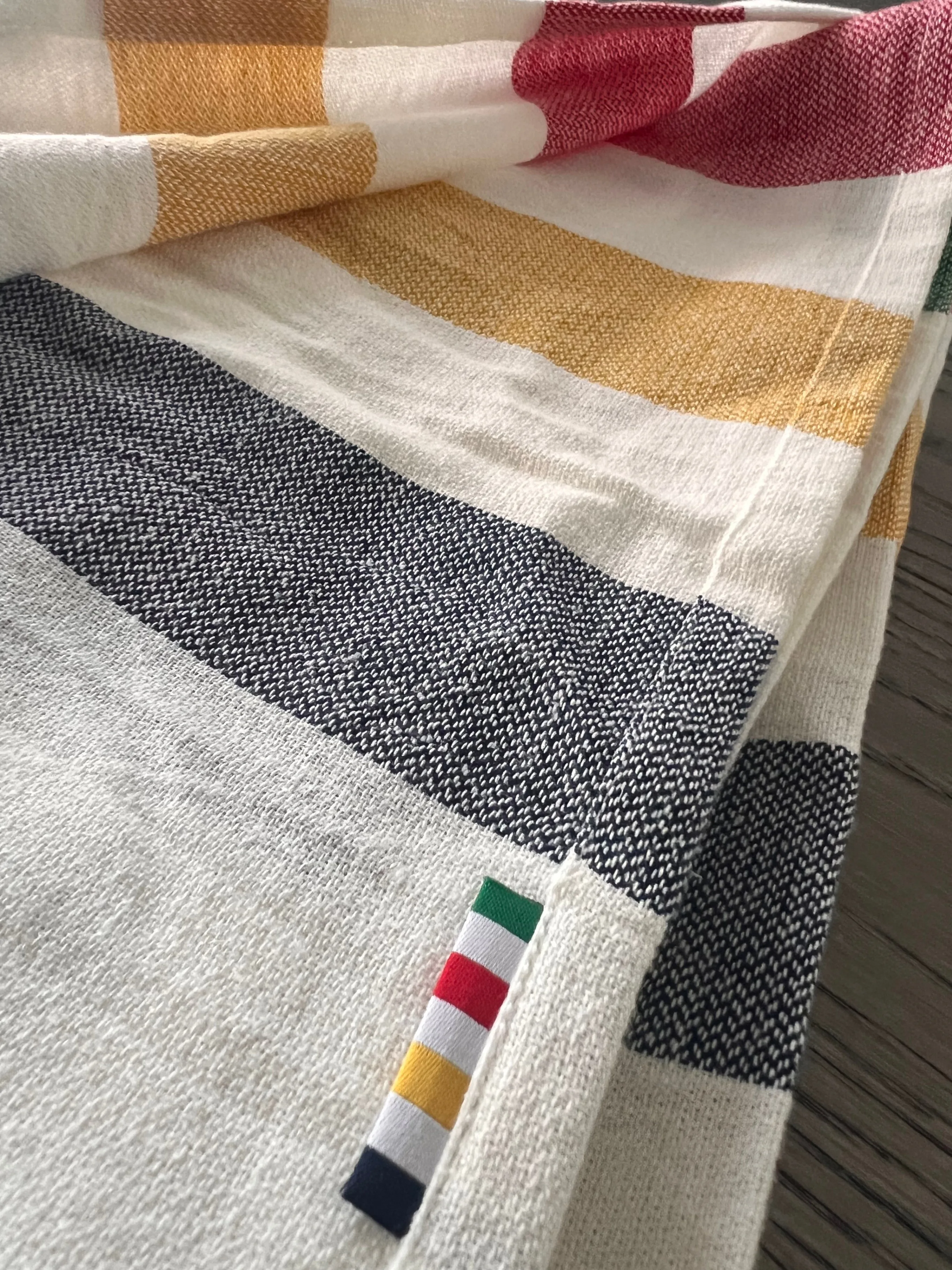 Hudson Bay Company Cotton Turkish Towel, Multi-Stripe Blanket image indicator(4)