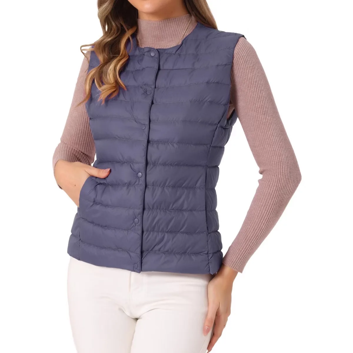 Blue Lightweight Puffer Vest image indicator(2)