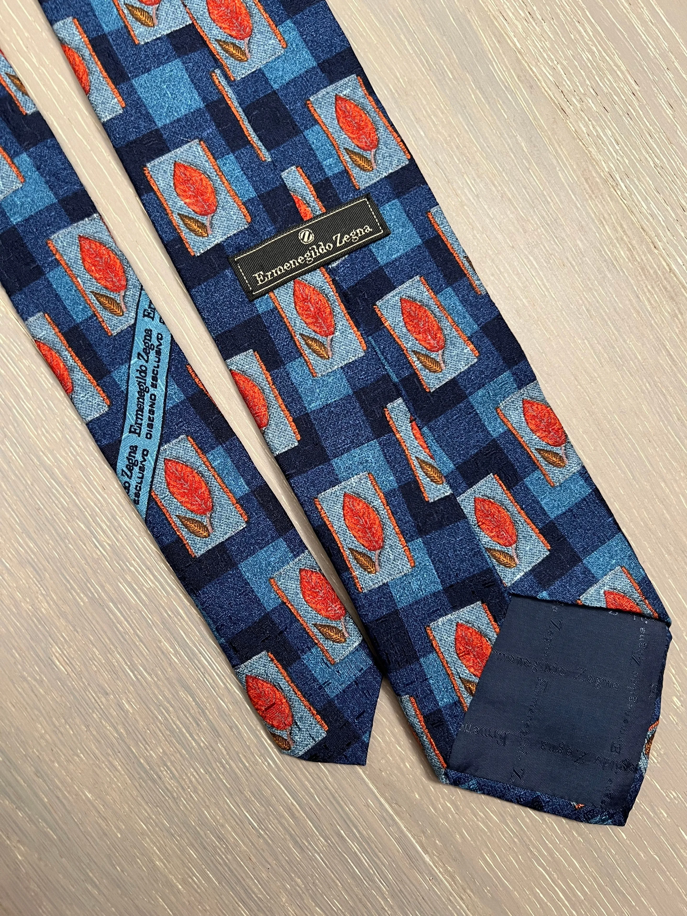 Vintage 90s Ermenegildo Zegna Silk Tie - Made in Italy thumbnail