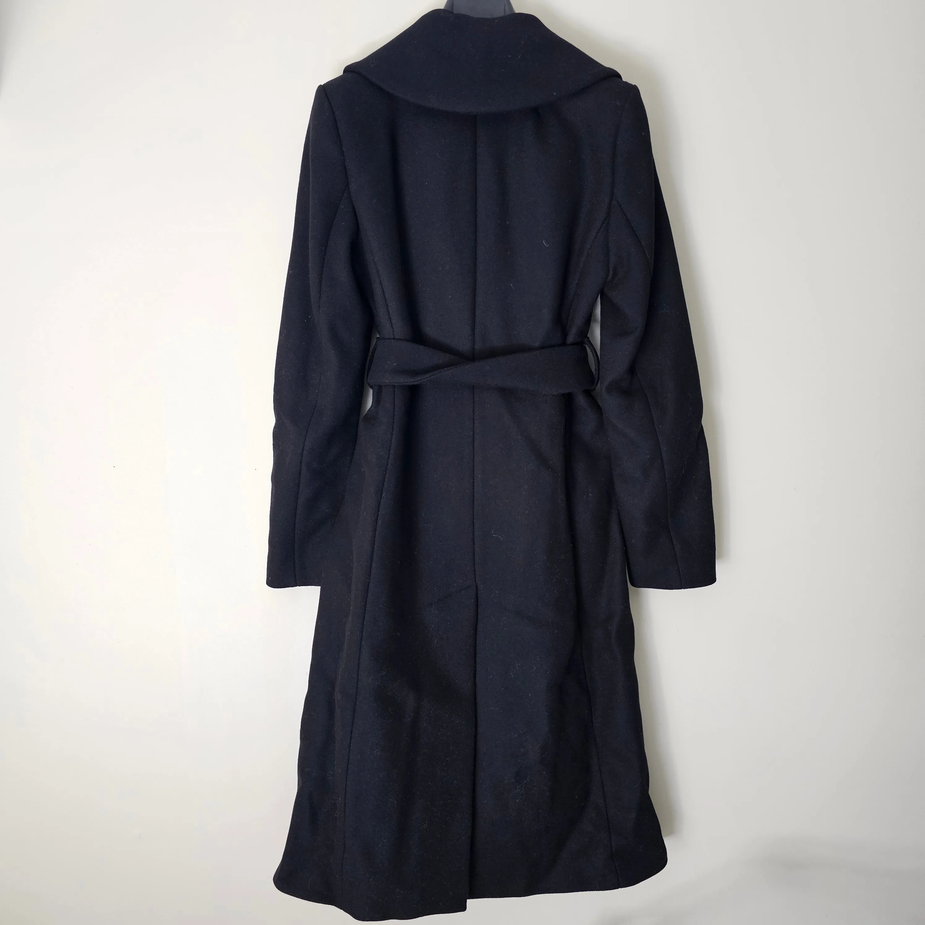 Reiss Cody Long Length Larger Lapel Coat - Black - Sz UK6/US2 image indicator(2)