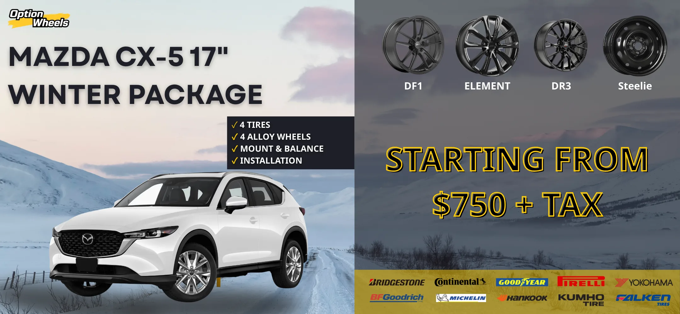 Mazda CX-5 17" Winter Tire Packages – Complete Set thumbnail