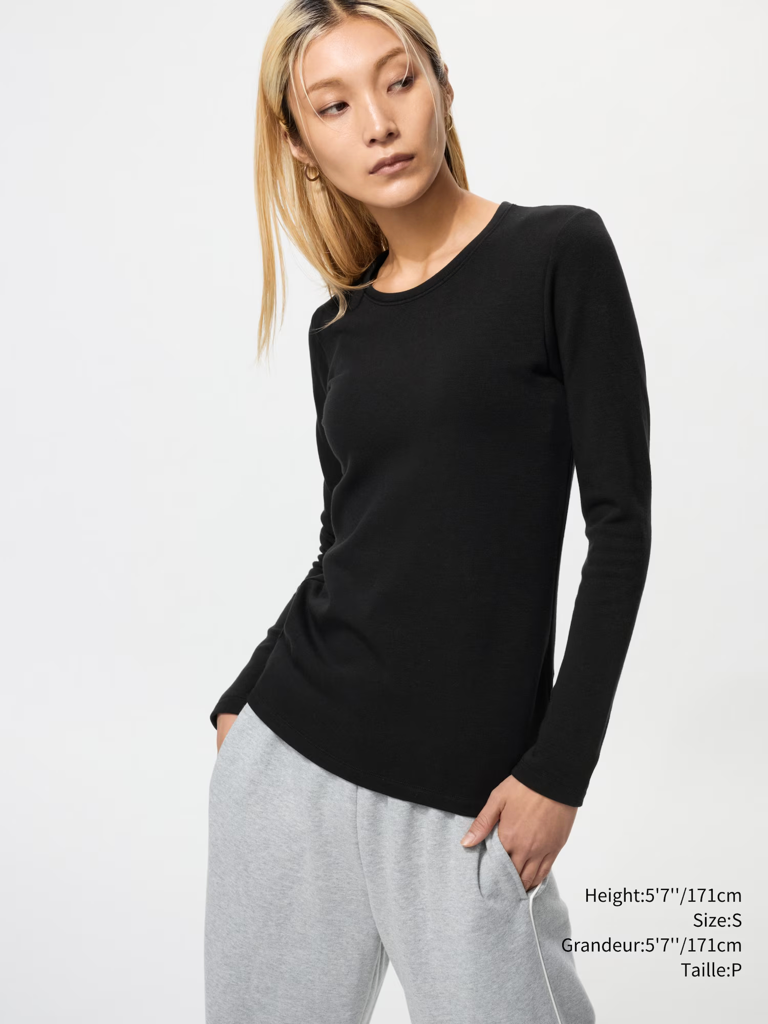 Uniqlo Heattech Ultra Warm Crew Neck Long Sleeve - Black - Sz S