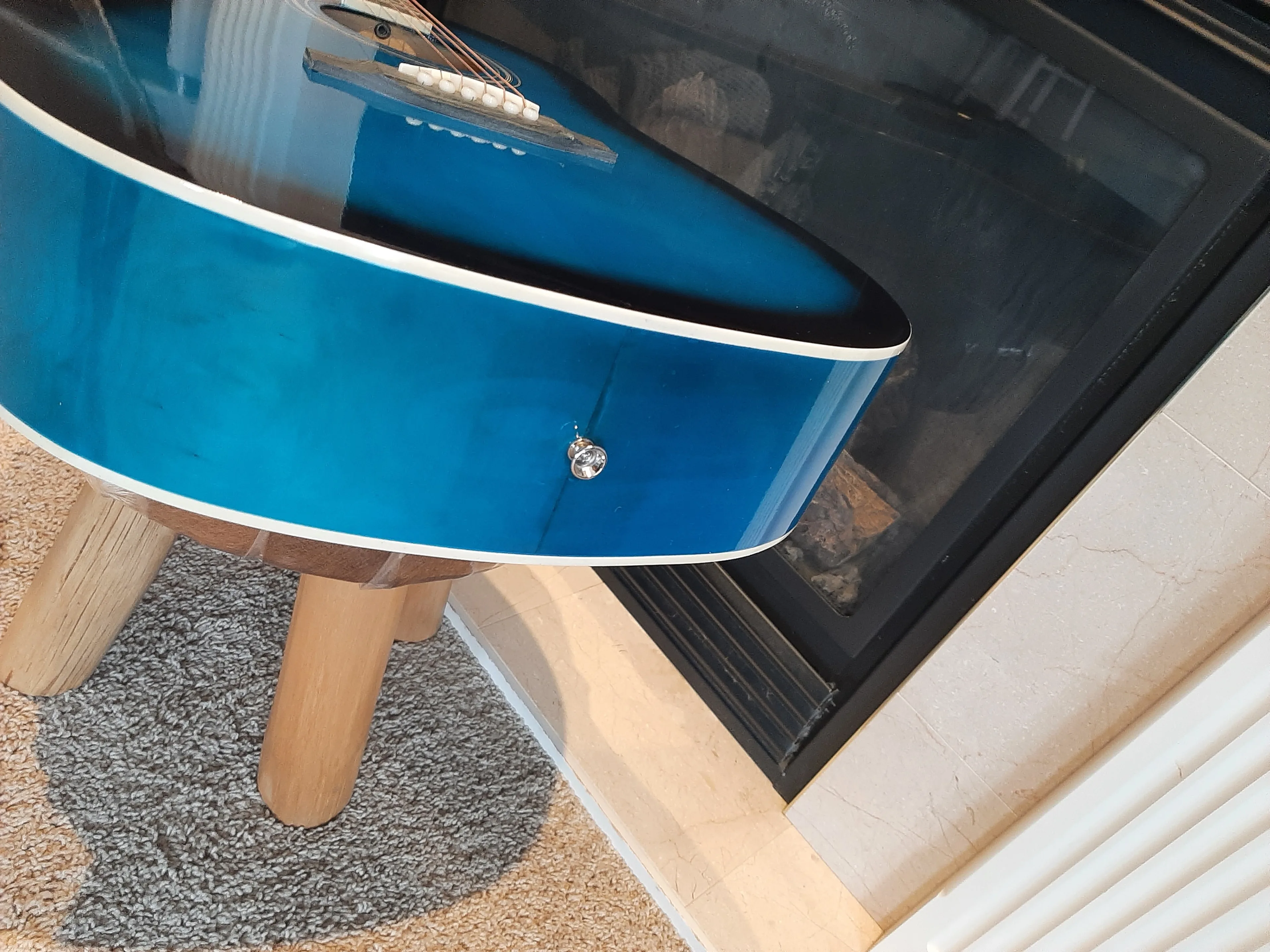 Left-Handed Acoustic Guitar – 41" Full Size – Blue image indicator(7)