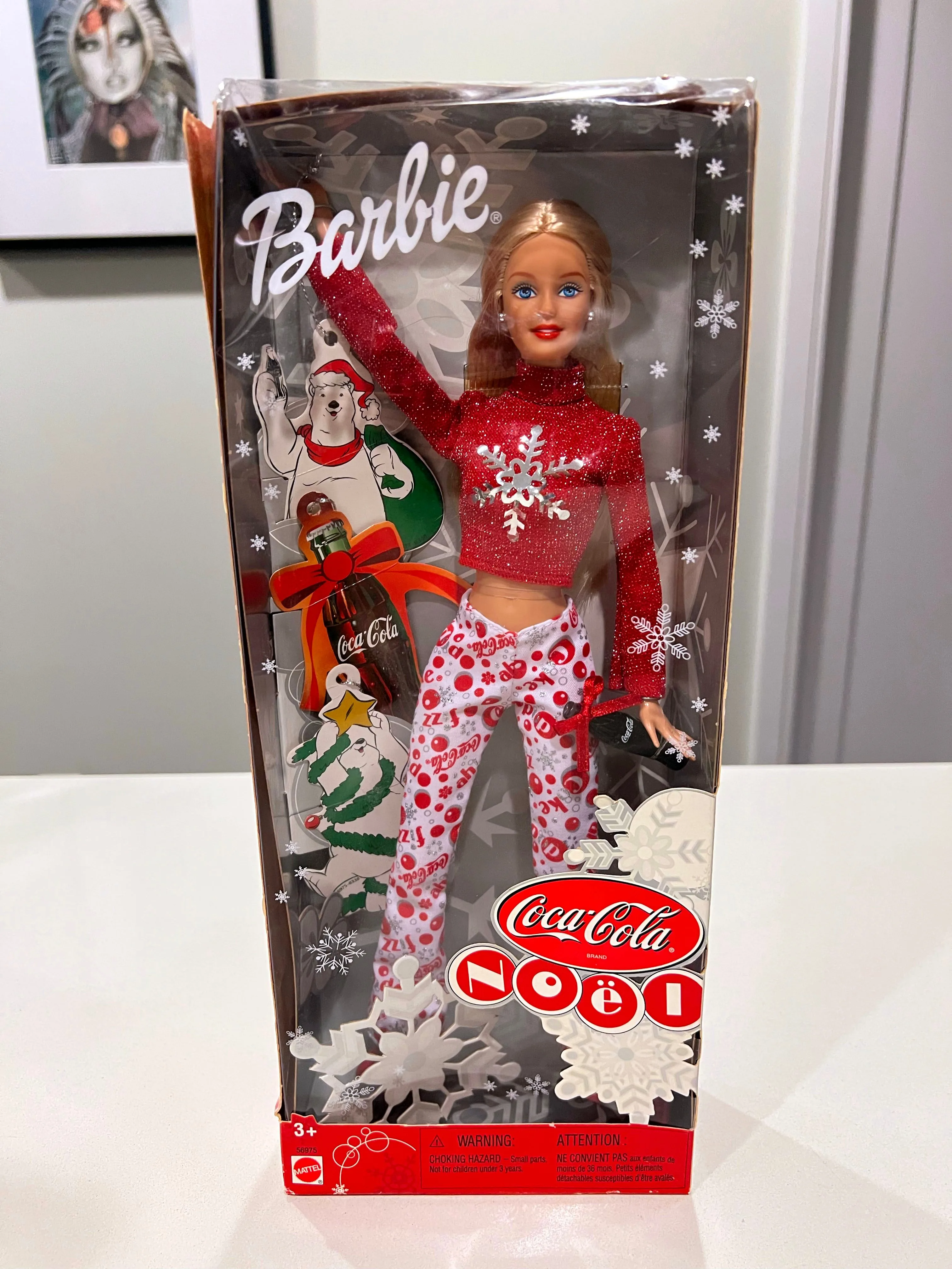 Mattel Coca-Cola Noel Christmas Barbie 2002 thumbnail