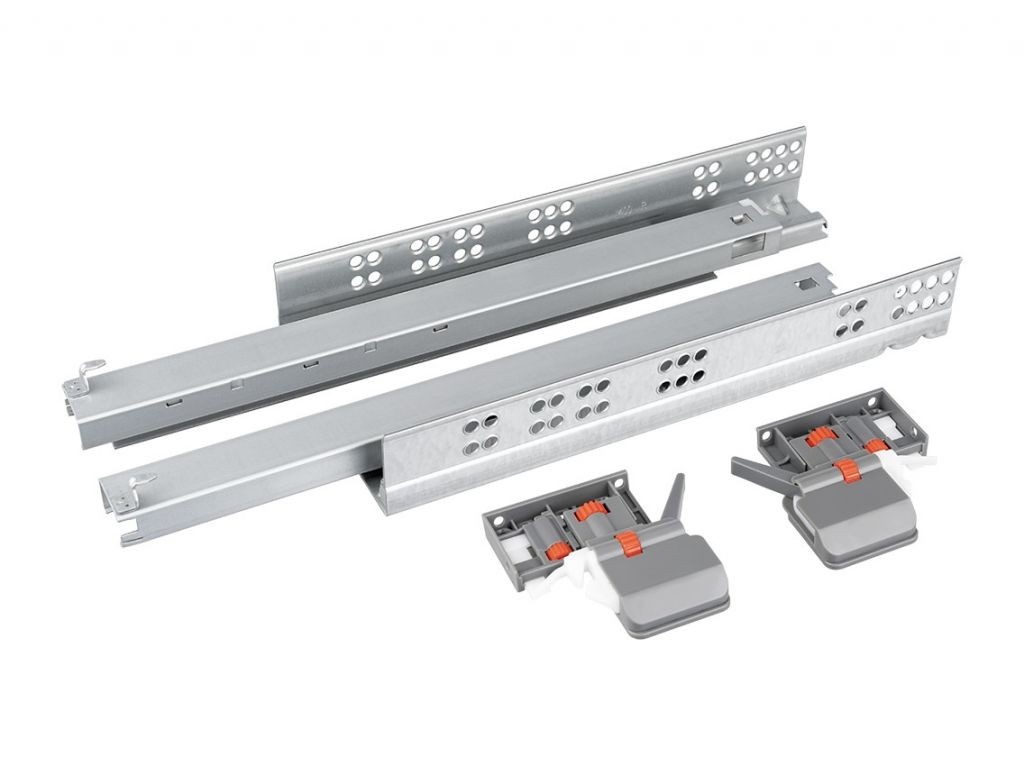 Concealed Drawer Slides with Soft-Close 500mm Full Extension