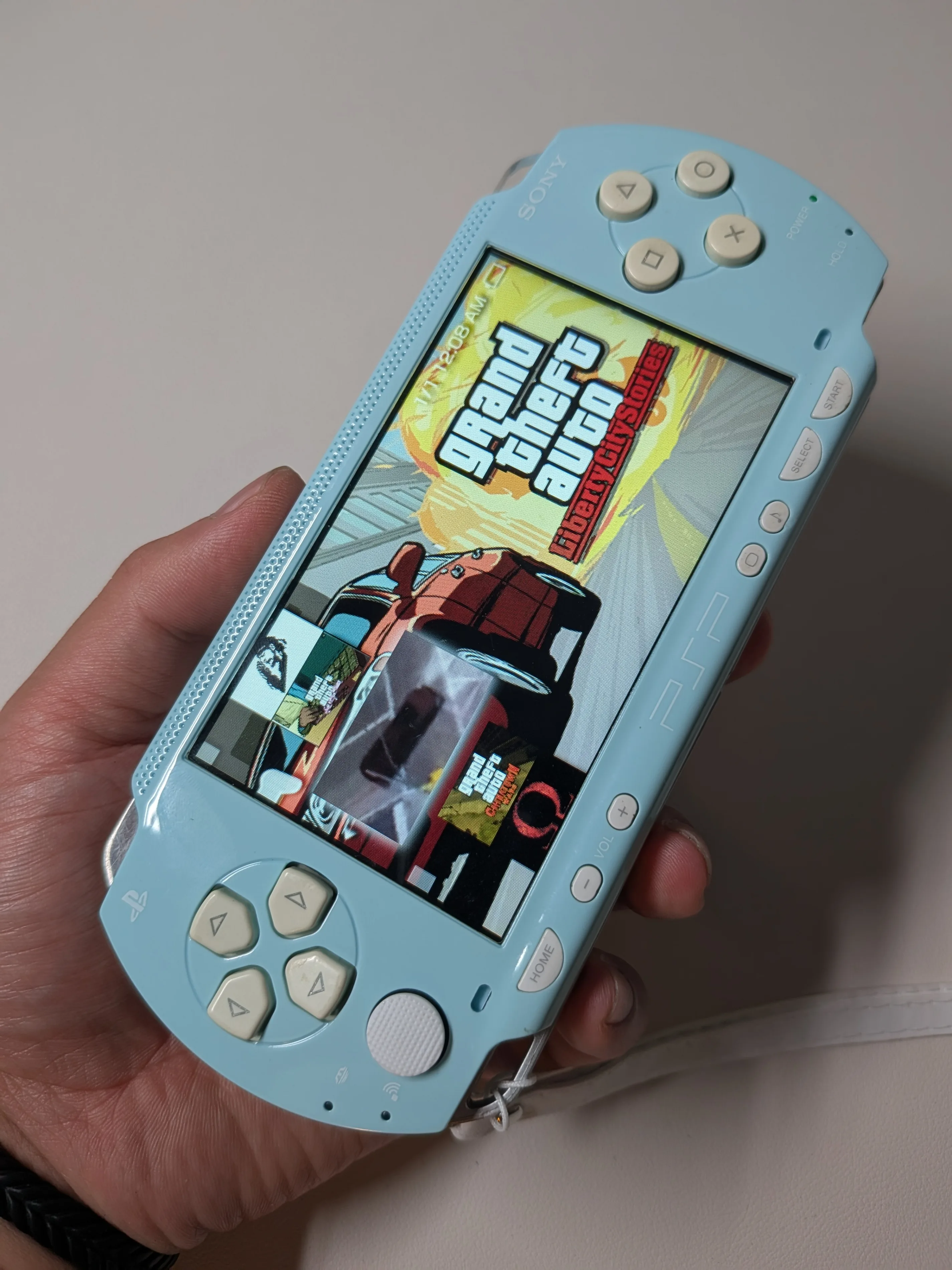 Sony PSP1000 Tiffany Blue IPS screen image indicator(2)