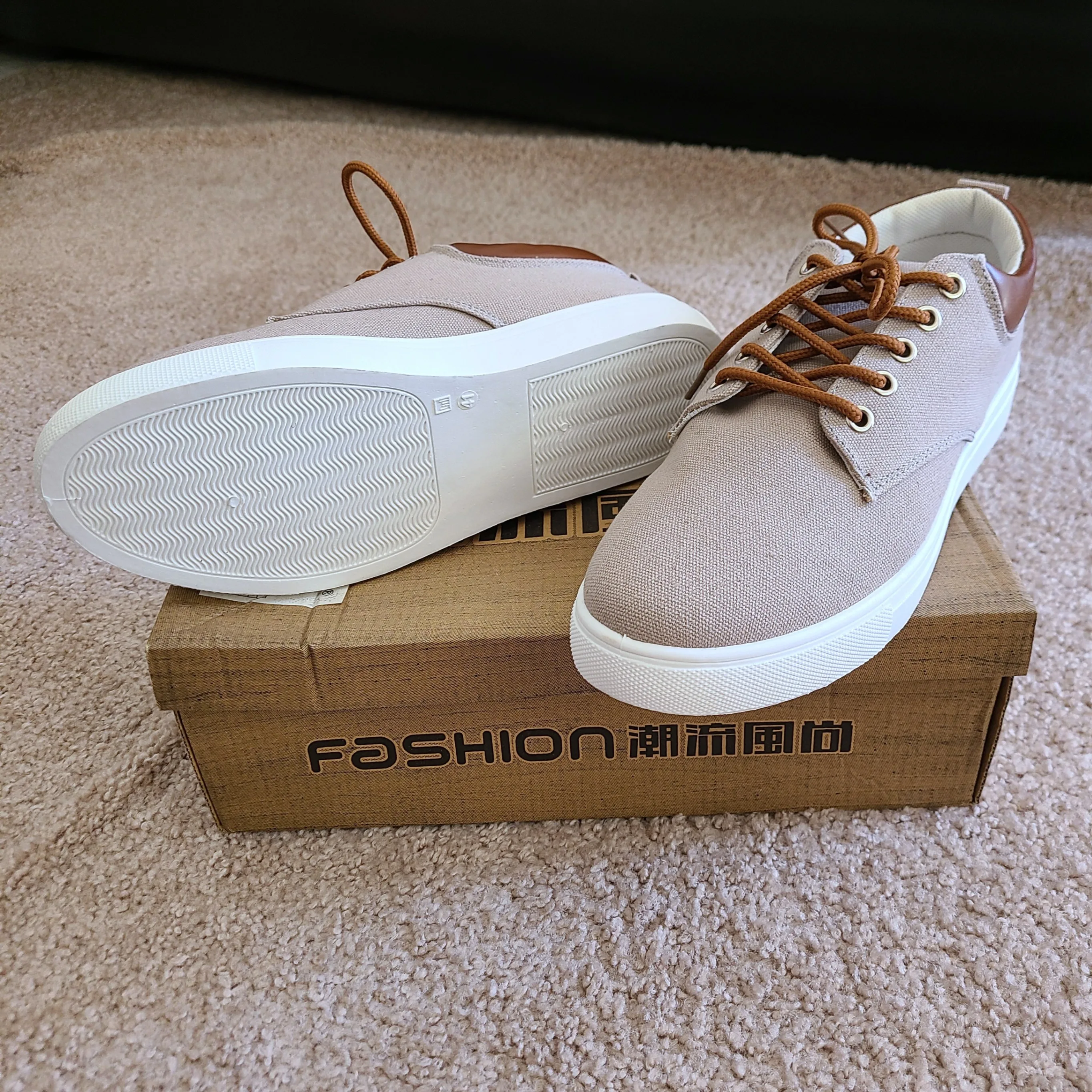 Men's Colorblock Front Lace-Up Canvas Shoes - US Size 8 image indicator(3)
