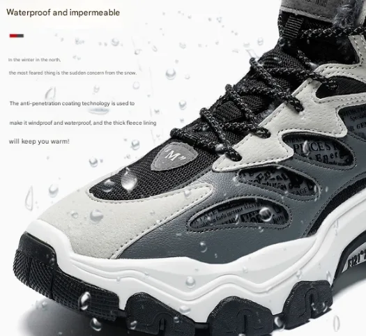 Winter Casual Sports Men's Shoes Snow Boots, Size 40 image indicator(2)