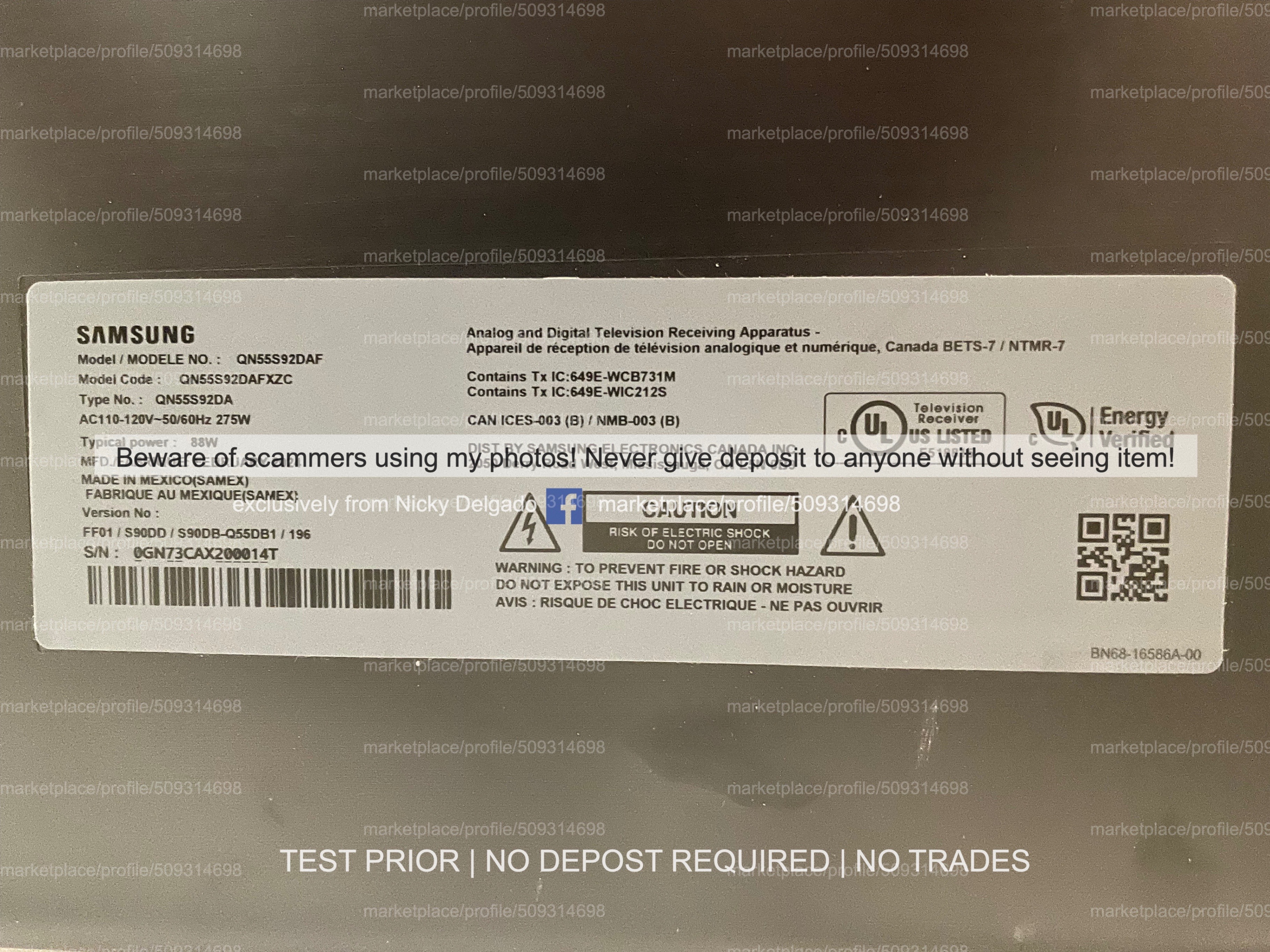 NEW! Samsung 55" OLED  Smart 4K TV QN55S92D  - 4K 120hz - 2025 - photo 3