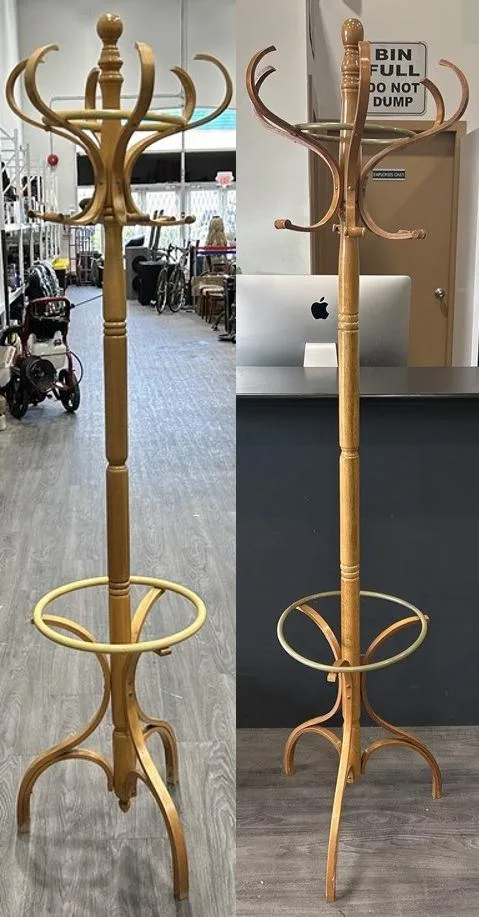 Pair of Vintage 1970s Thonet Style Bentwood Coat Racks – MCM thumbnail
