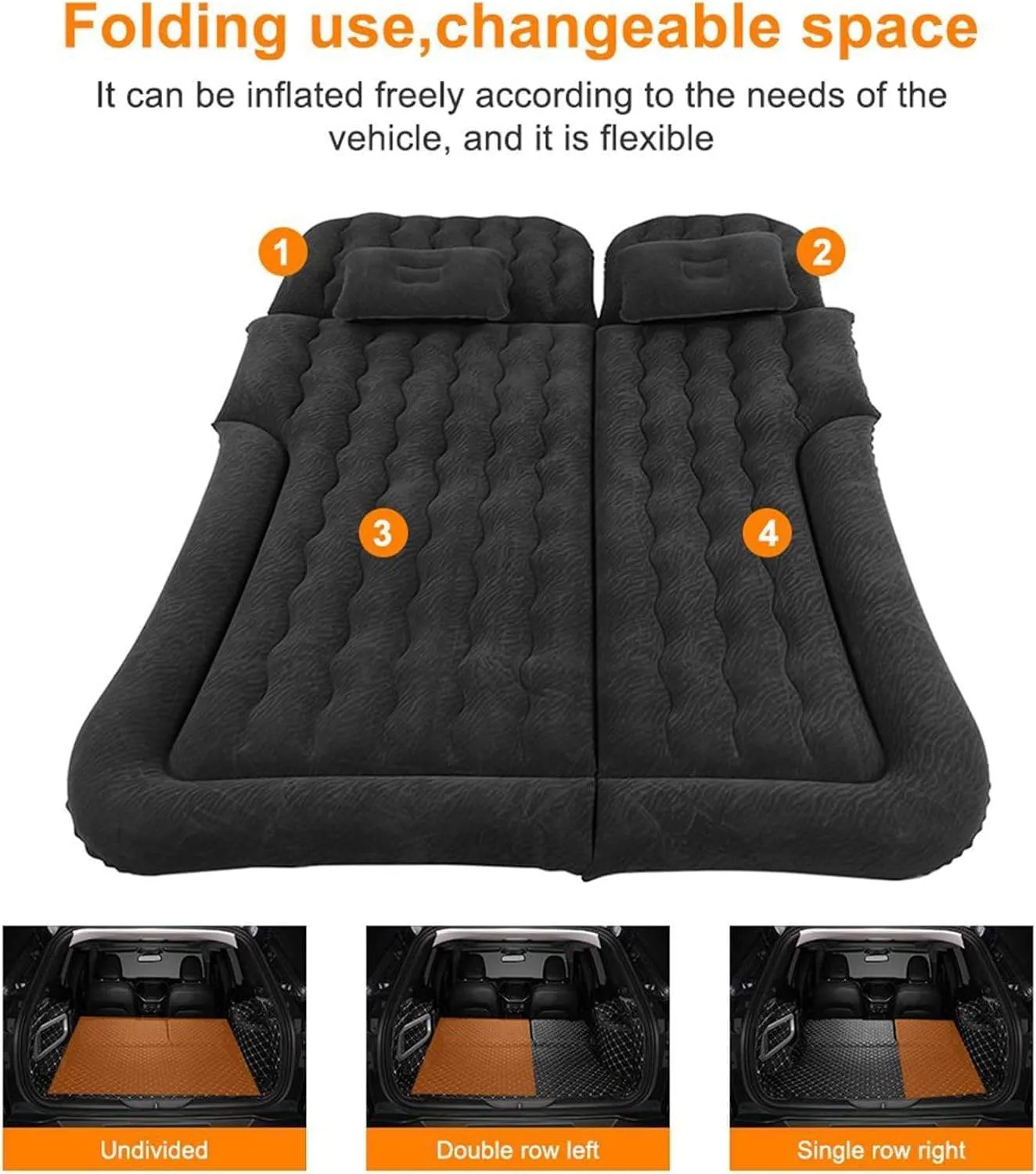 SUV Inflatable Car Mattress with Pump & 4 Pillows, 174 x 126 cm image indicator(6)